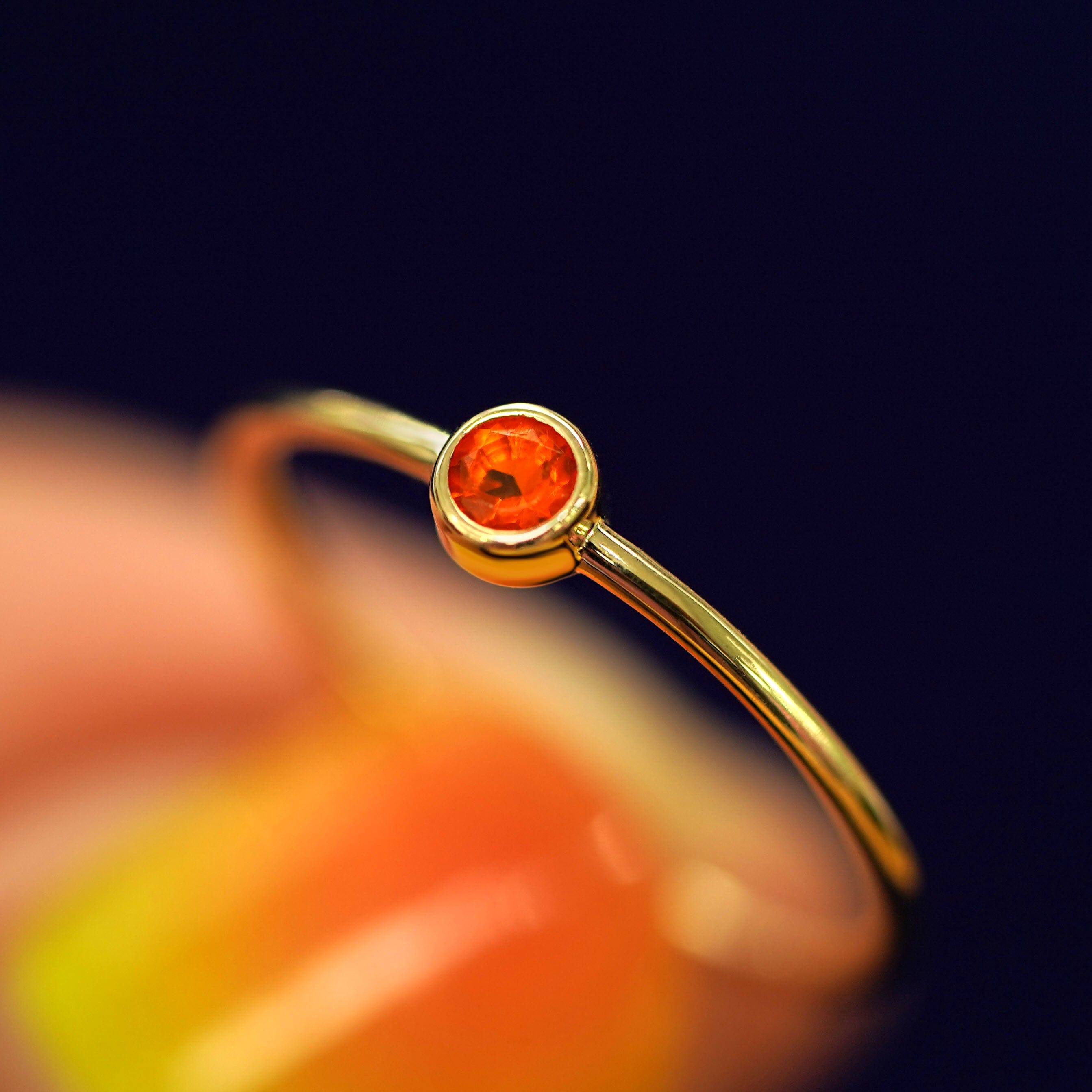Automic Gold Studio Fire Opal Ring