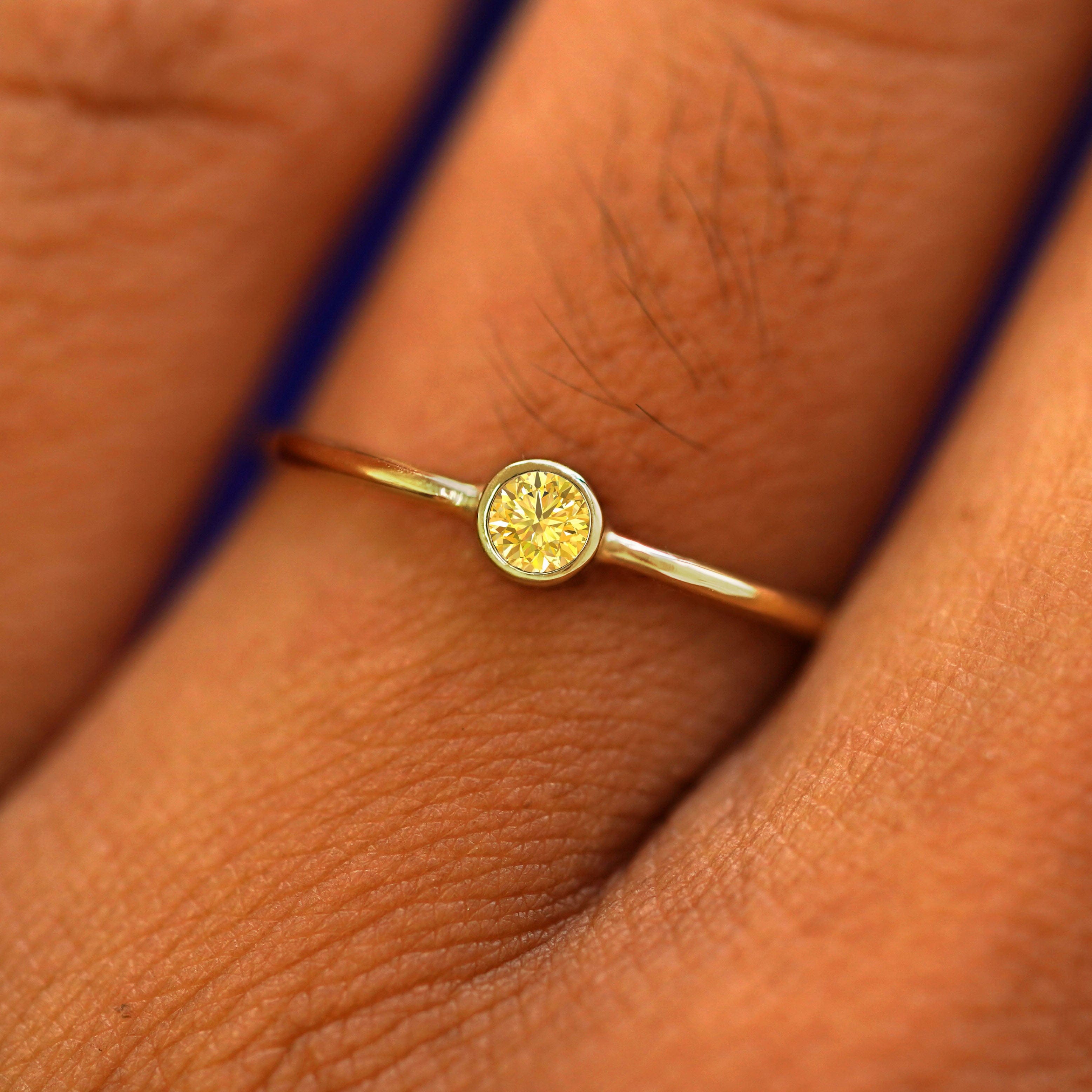 Automic Gold Studio Yellow Lab Diamond Ring
