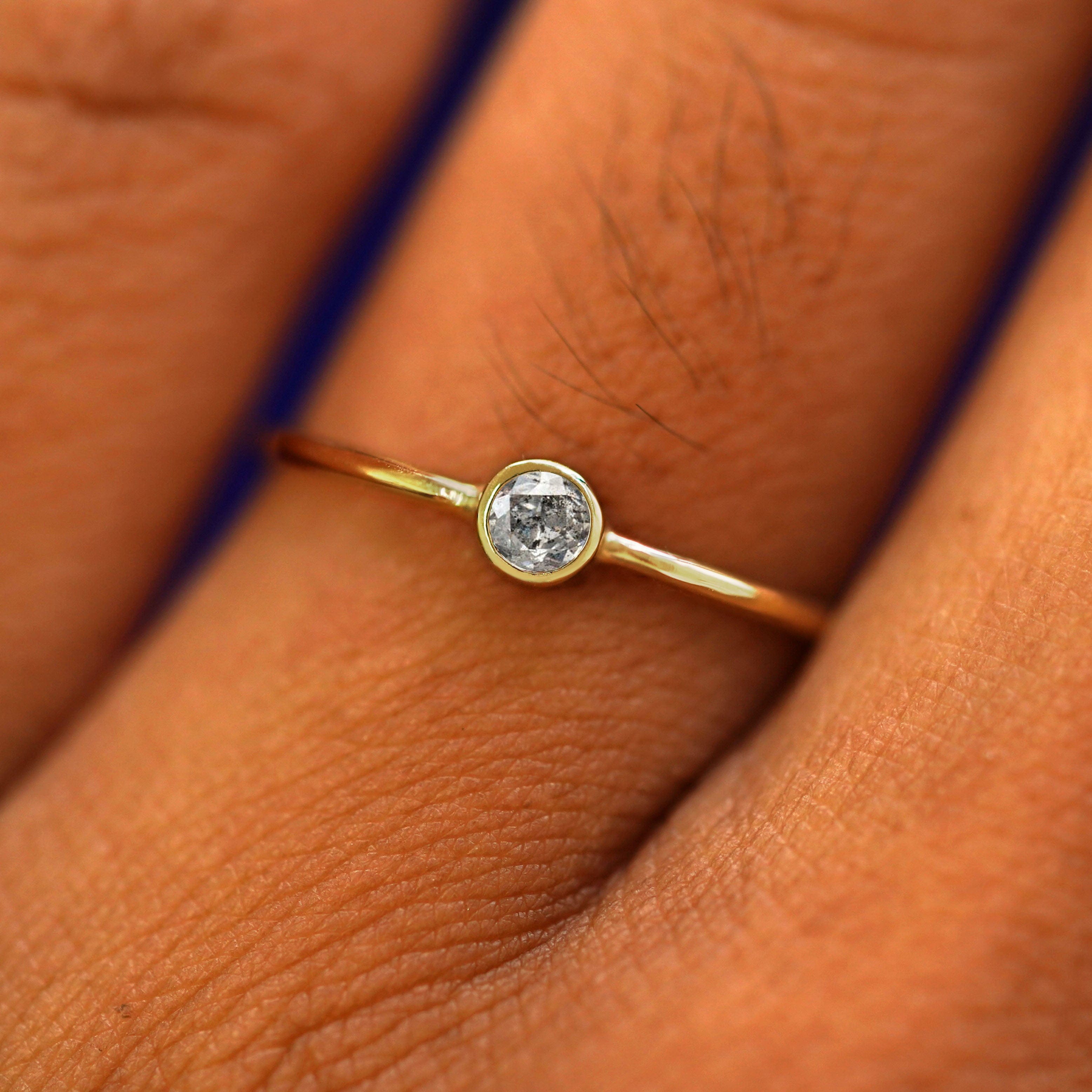 Automic Gold Studio Salt and Pepper Diamond Ring