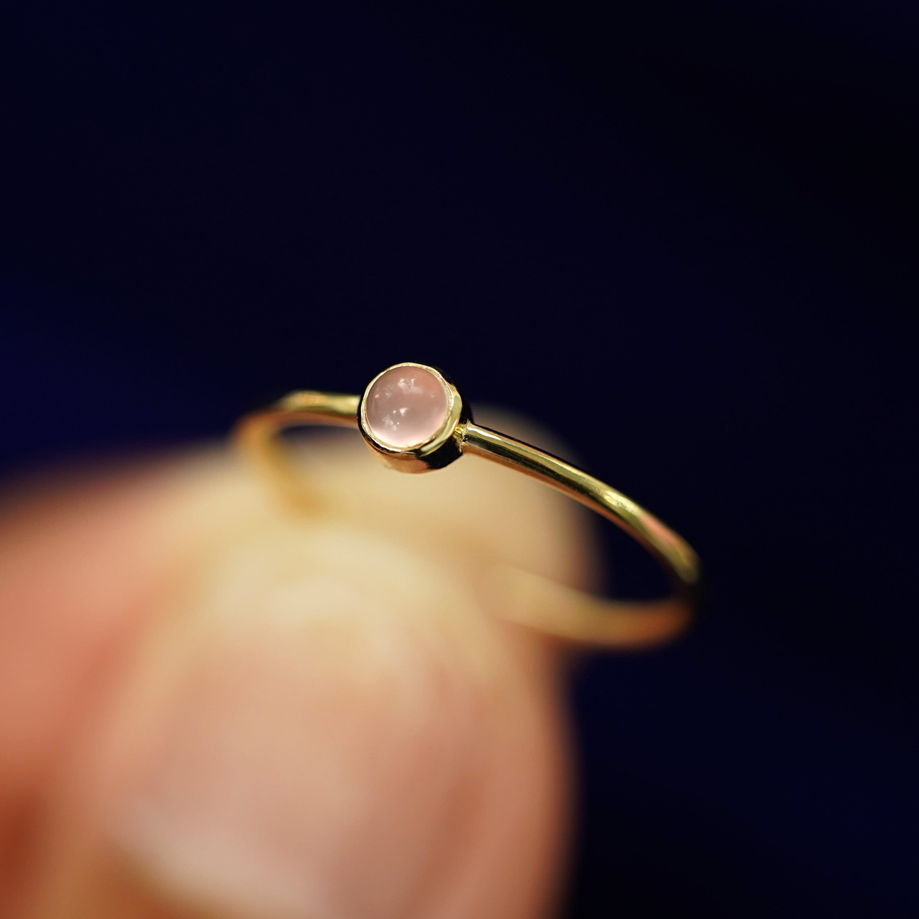 Automic Gold Studio Rose Quartz Ring