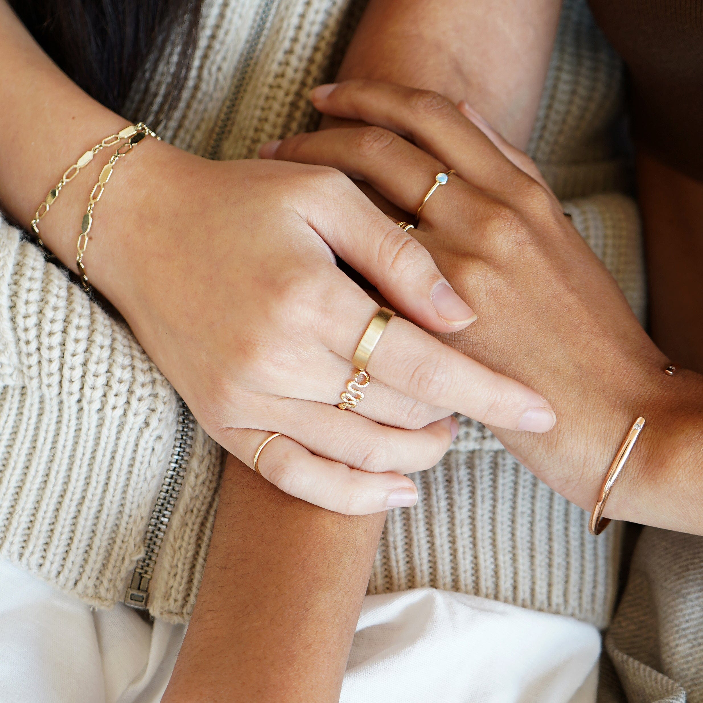 Automic Gold Studio Rose Quartz Ring