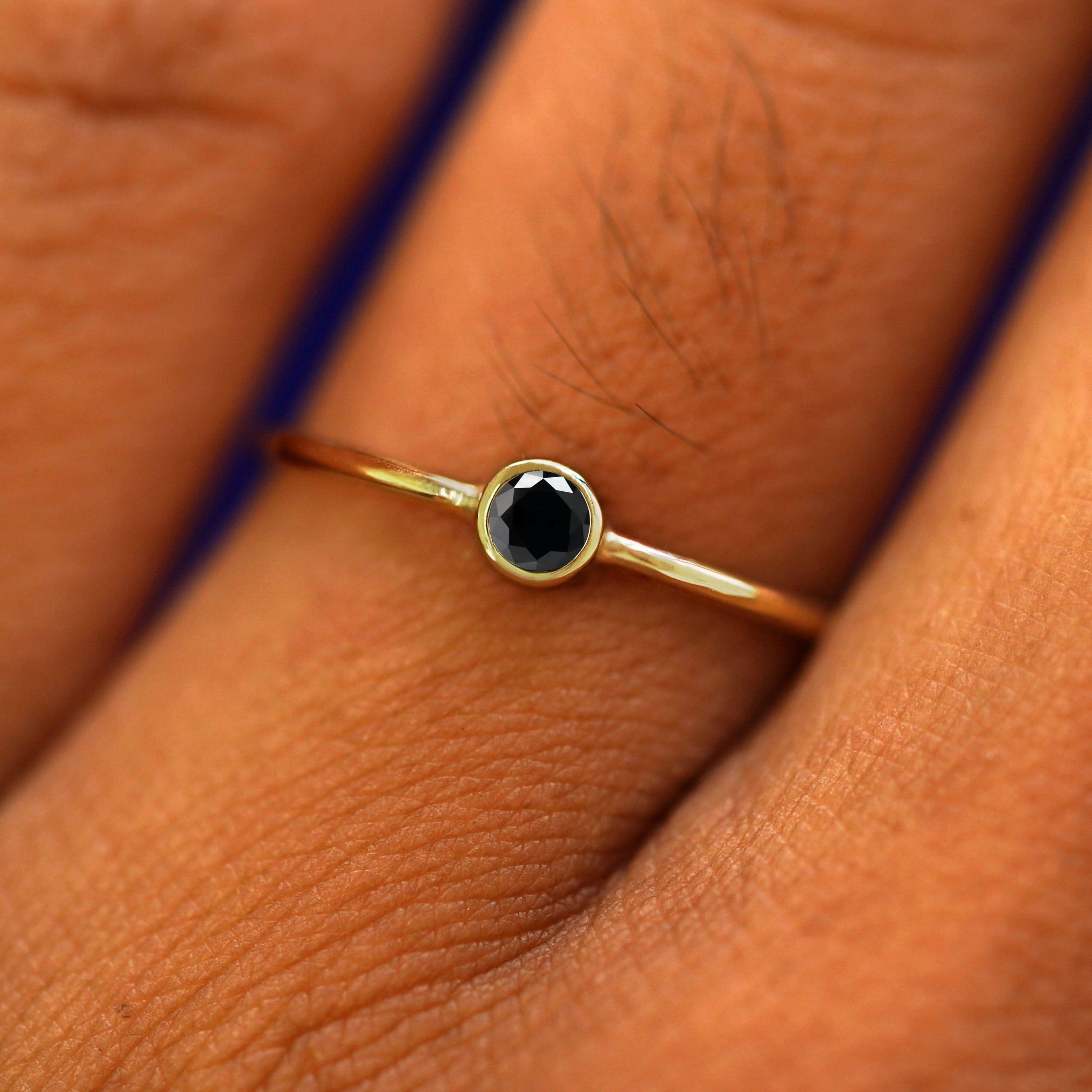 Automic Gold Studio Black Diamond Ring