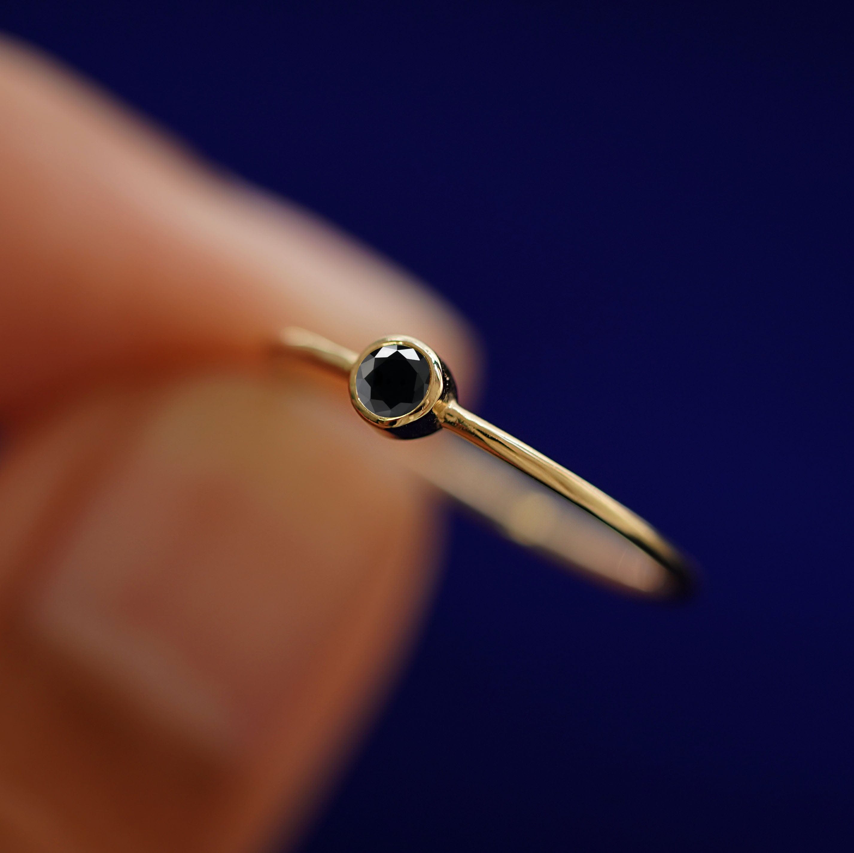 Automic Gold Studio Black Diamond Ring