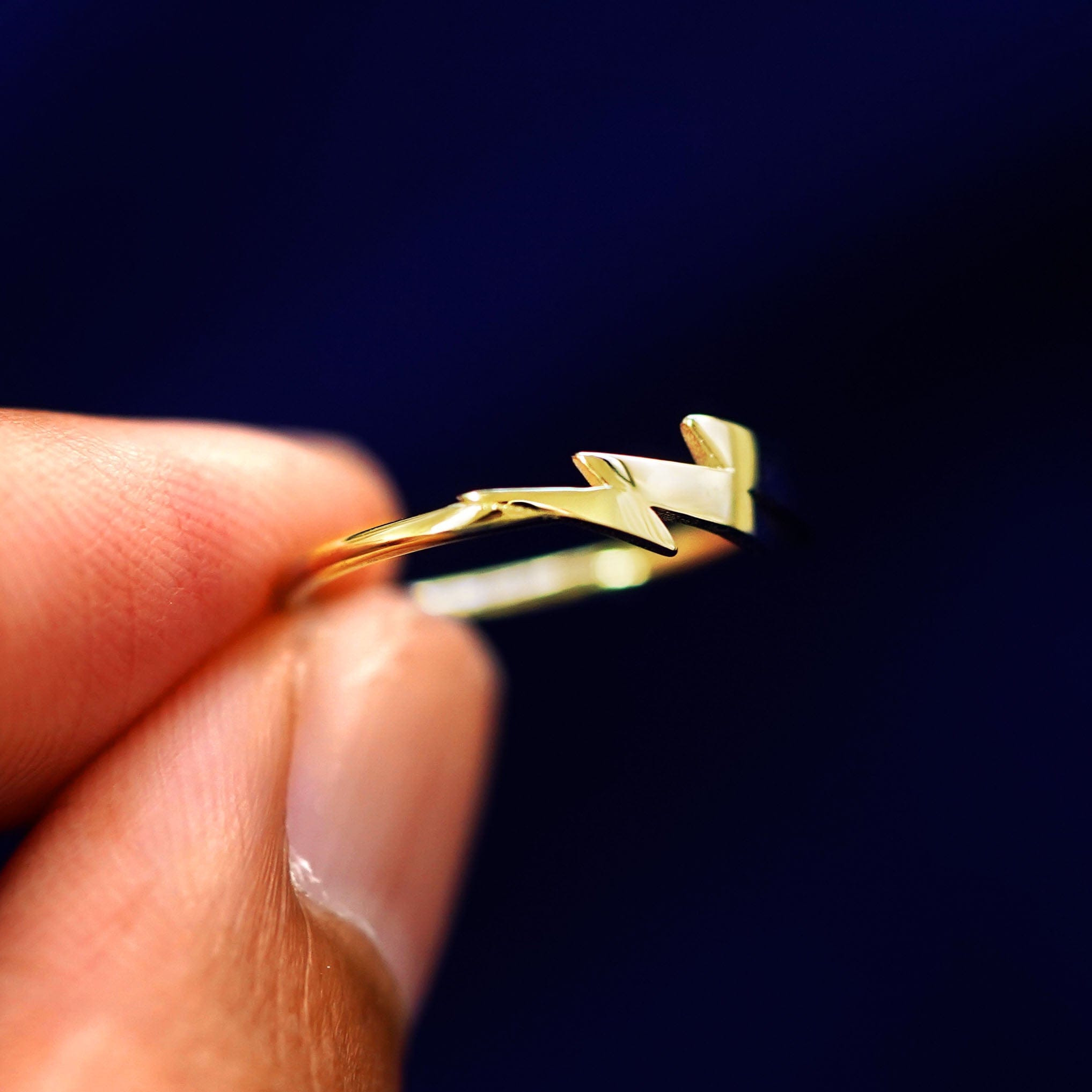 Automic Gold Studio Lightning Bolt Ring