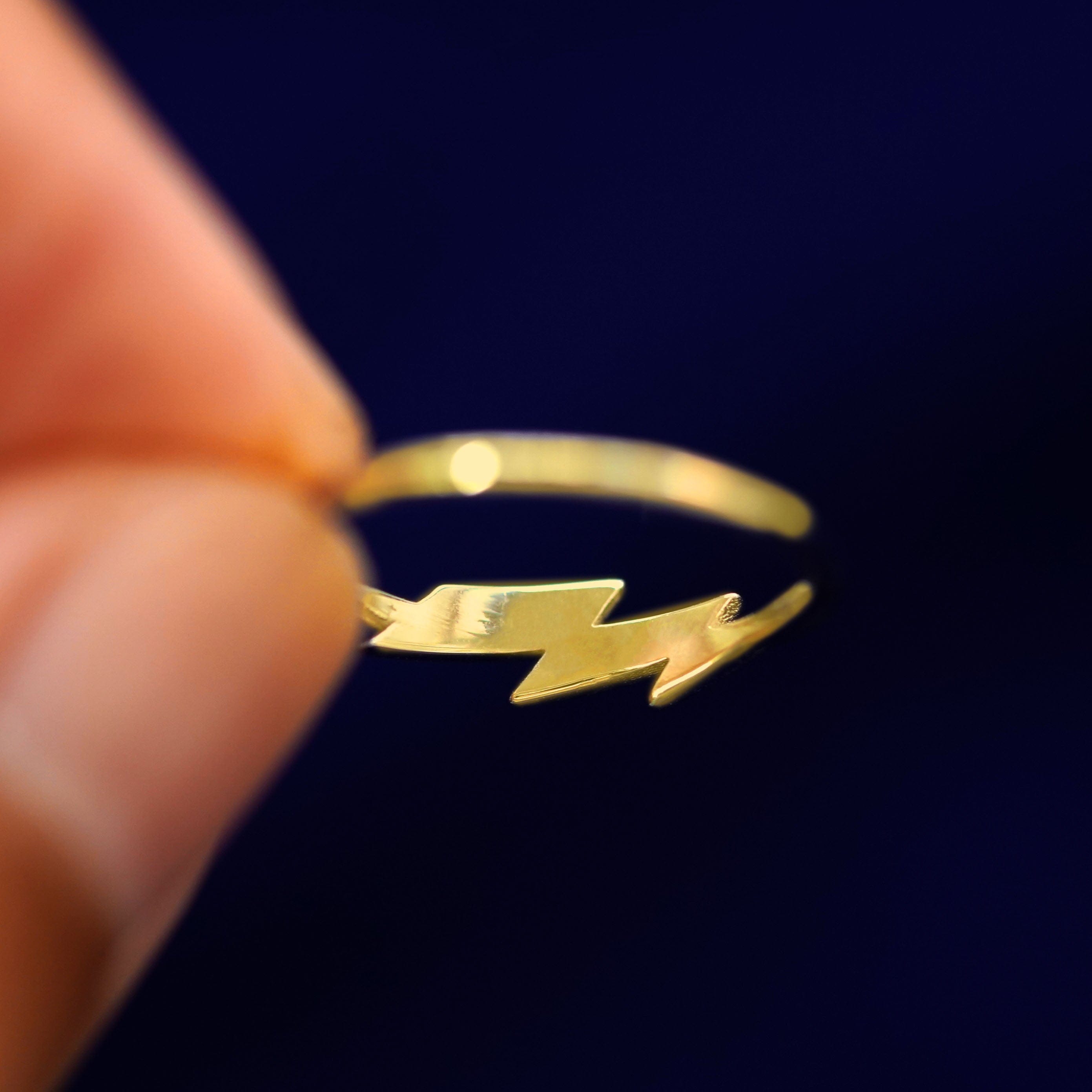 Automic Gold Studio Lightning Bolt Ring