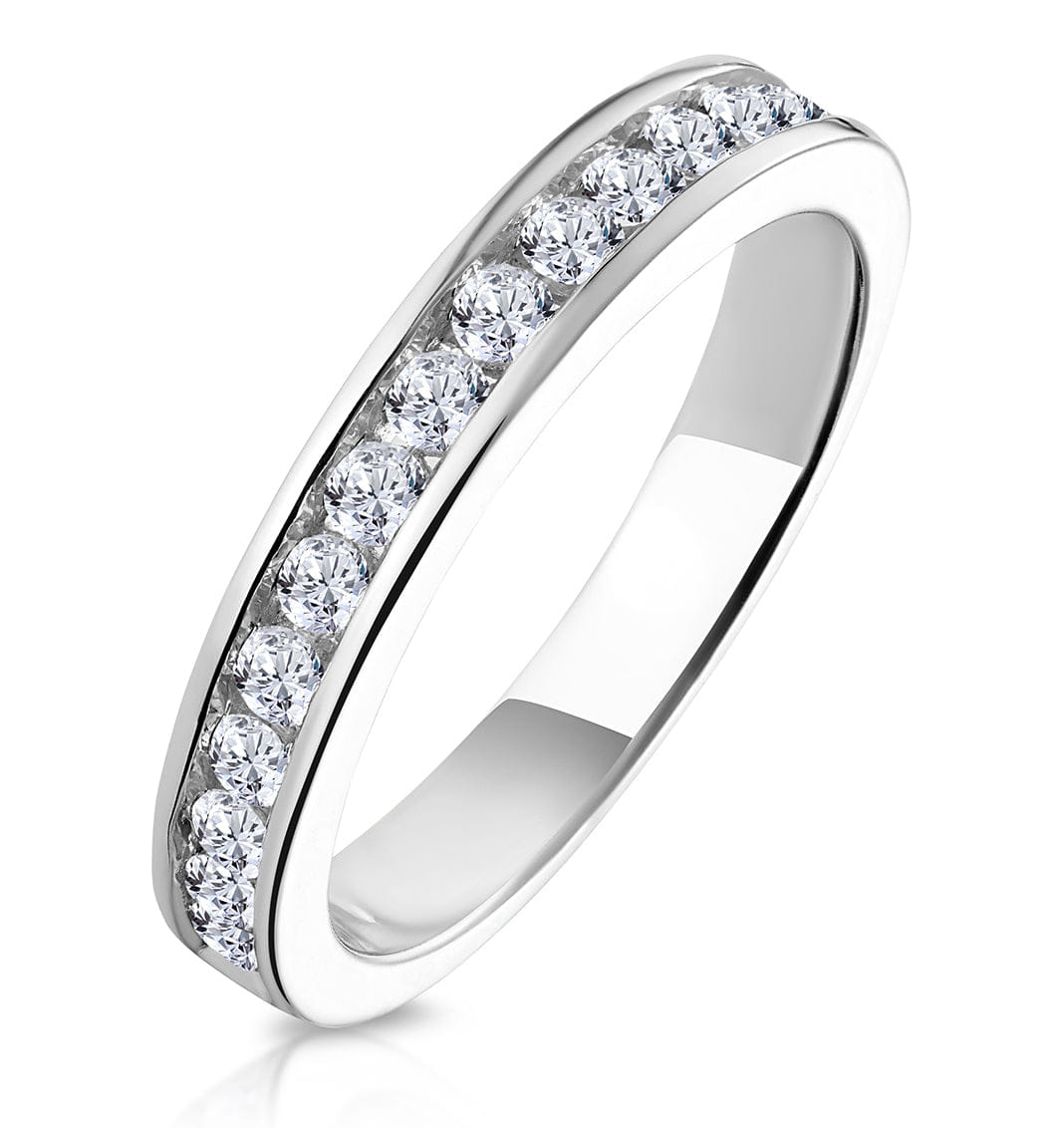 Diamond Alexa Matching Wedding Band 0.55ct H/Si Diamond in 18K White Gold