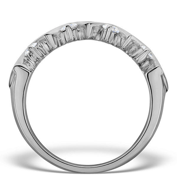 Diamond 0.50ct And Platinum Half Eternity Ring - S3471