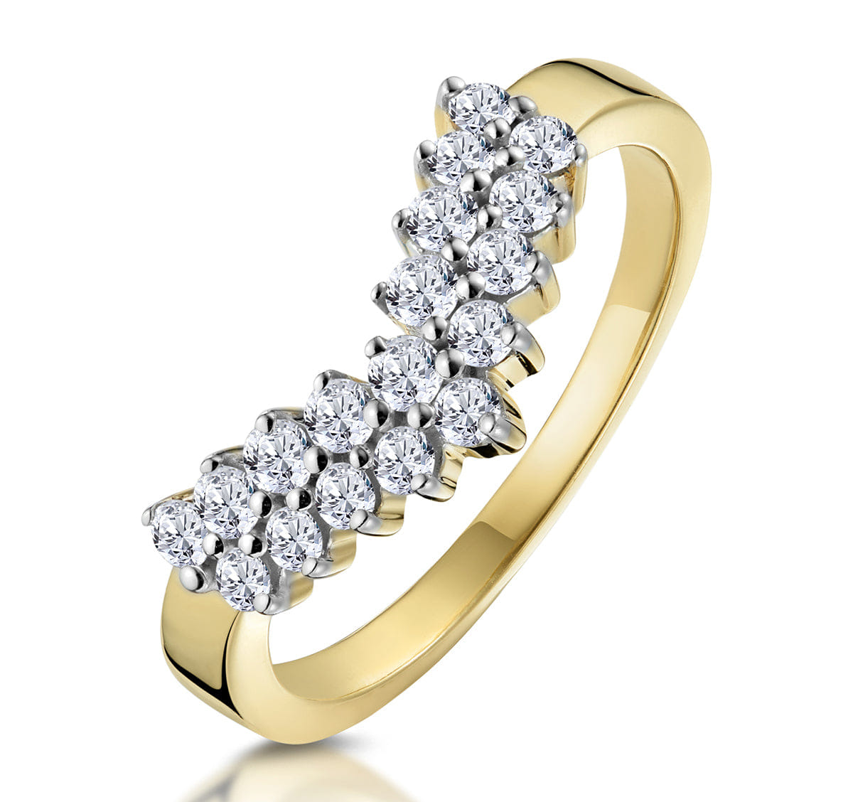 WISHBONE Lab Diamond Wishbone Ring 0.45ct in 9K Yellow Gold