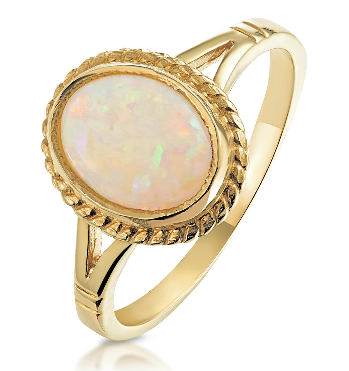 Yellow Opal 1.02CT 9K Yellow Gold Ring