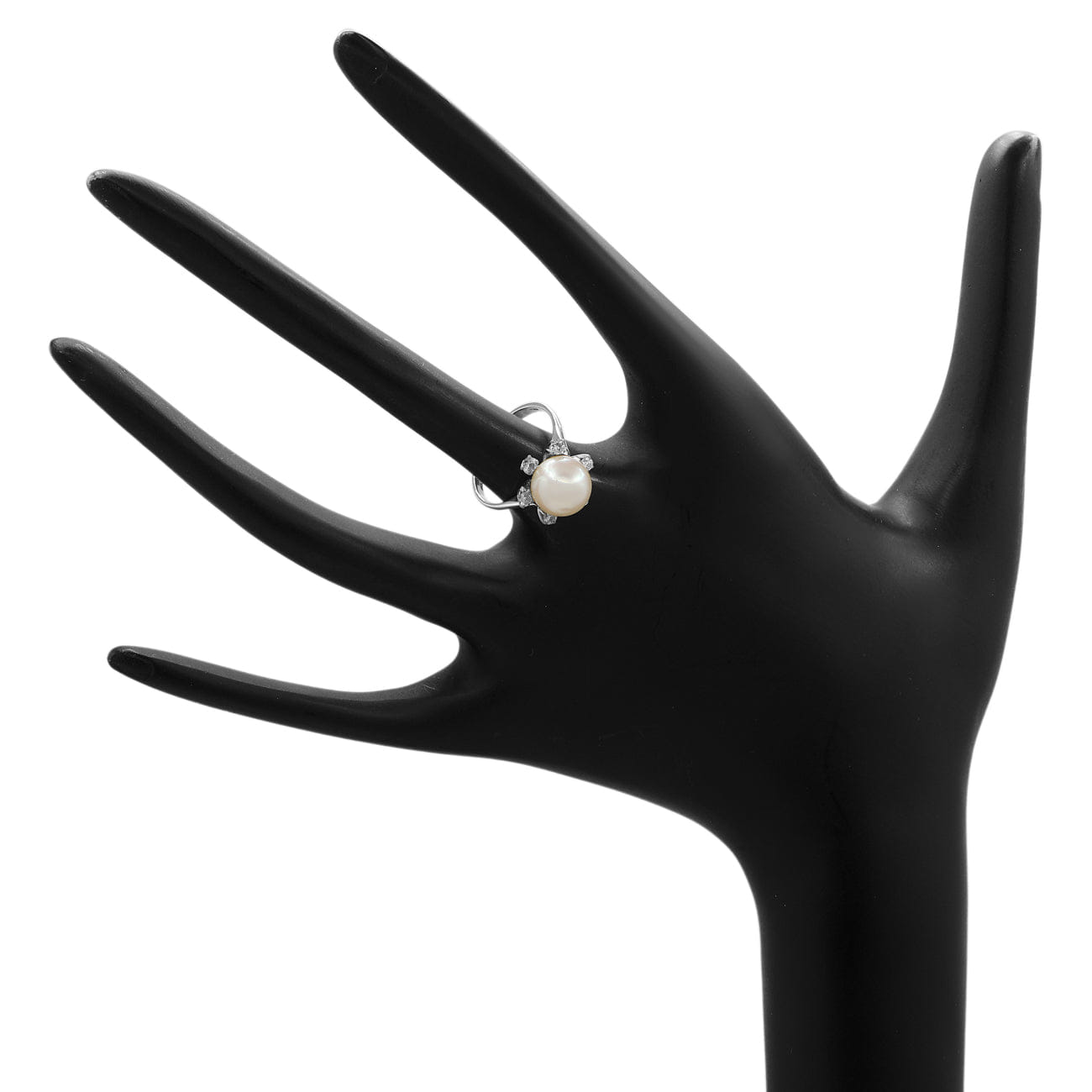 WHITE* 14K White Gold Akoya Pearl Ring