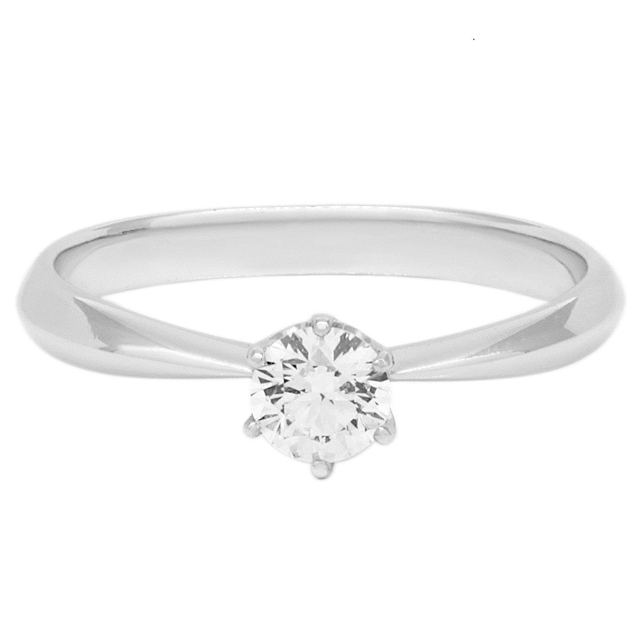 Solitaire Platinum 0.23 Carat Diamond Solitaire Ring