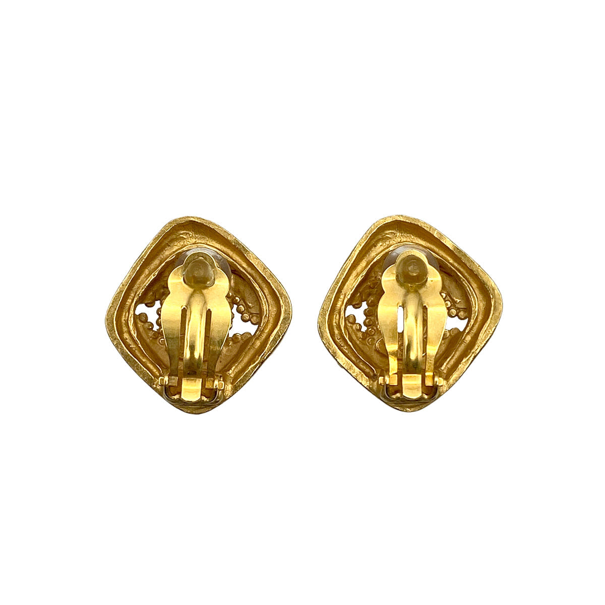VINTAGE CHANEL EARRINGS COCOMARK GOLD ACCESSORY 96A 90328129