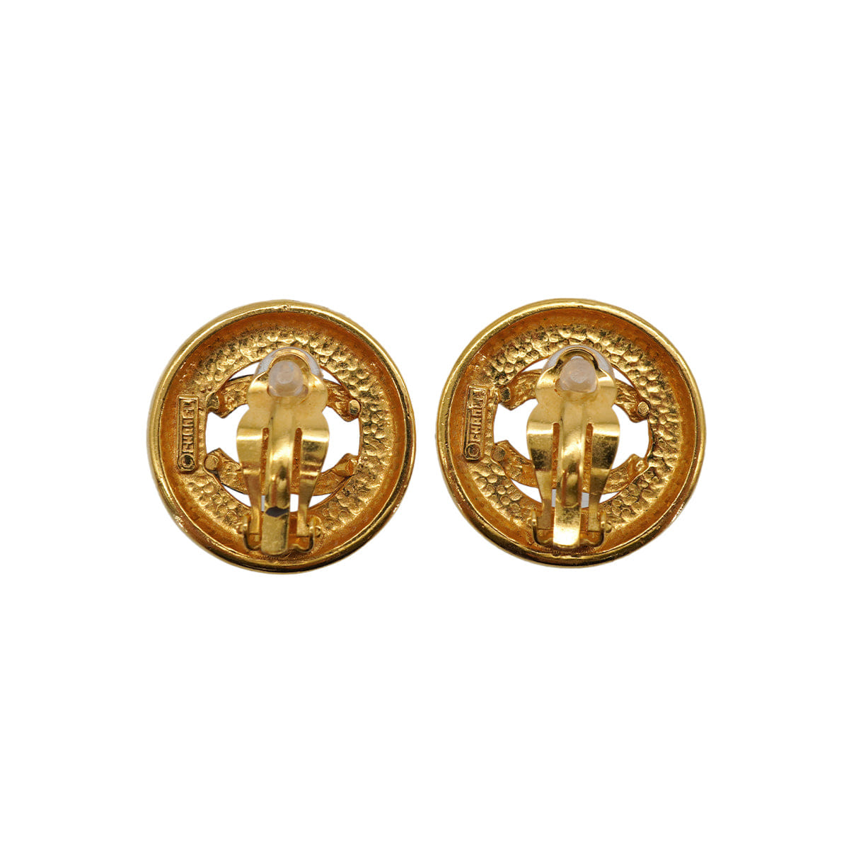 VINTAGE CHANEL EARRINGS COCOMARK ROUND ACCESSORY 90328702