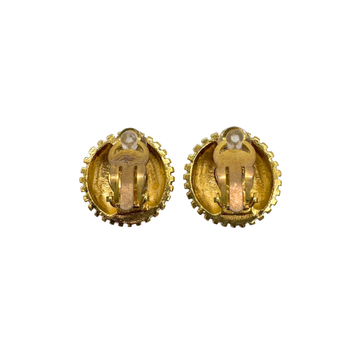 VINTAGE CHANEL EARRINGS COCOMARK ROUND ACCESSORY 90328940