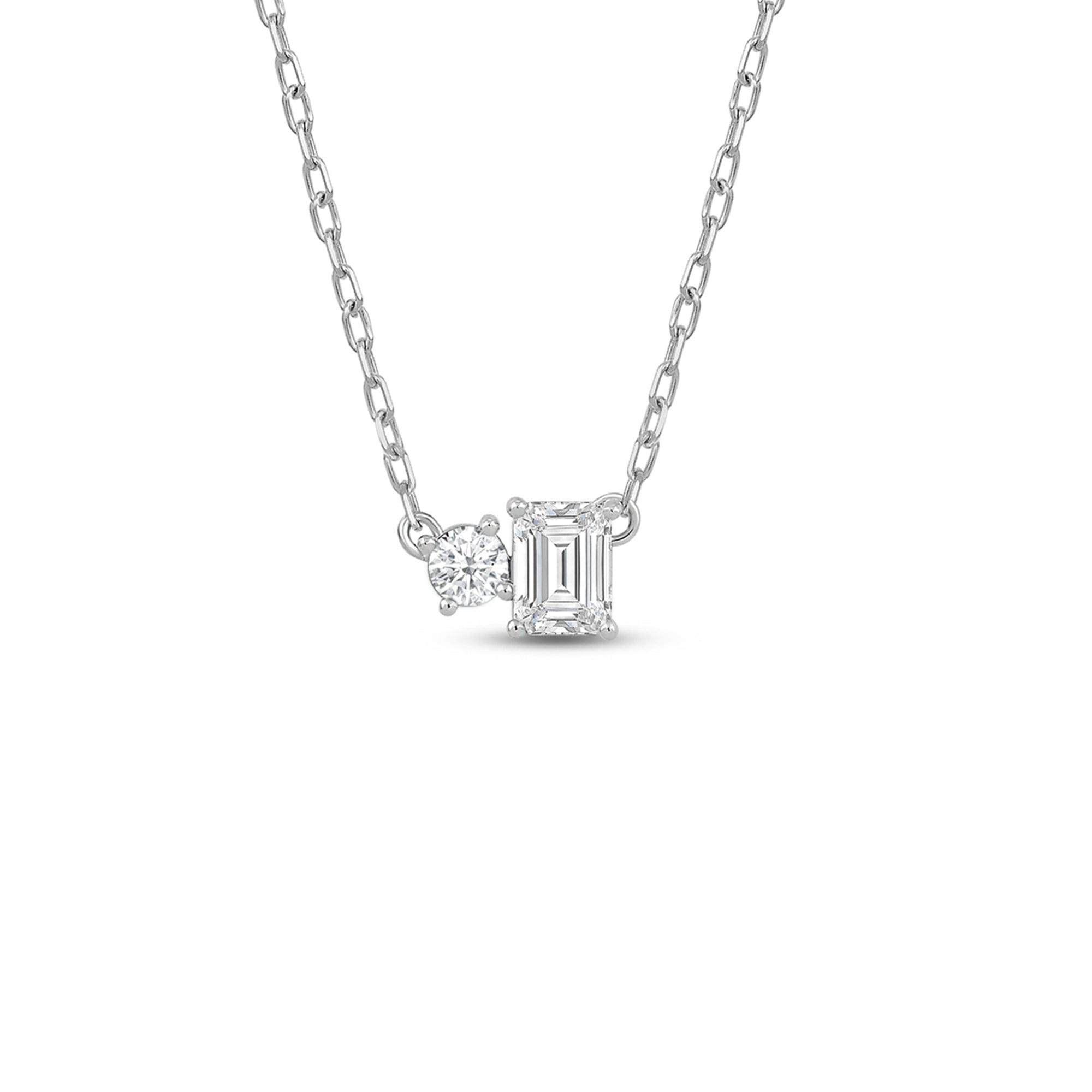 With Clarity Duet Emerald Necklace