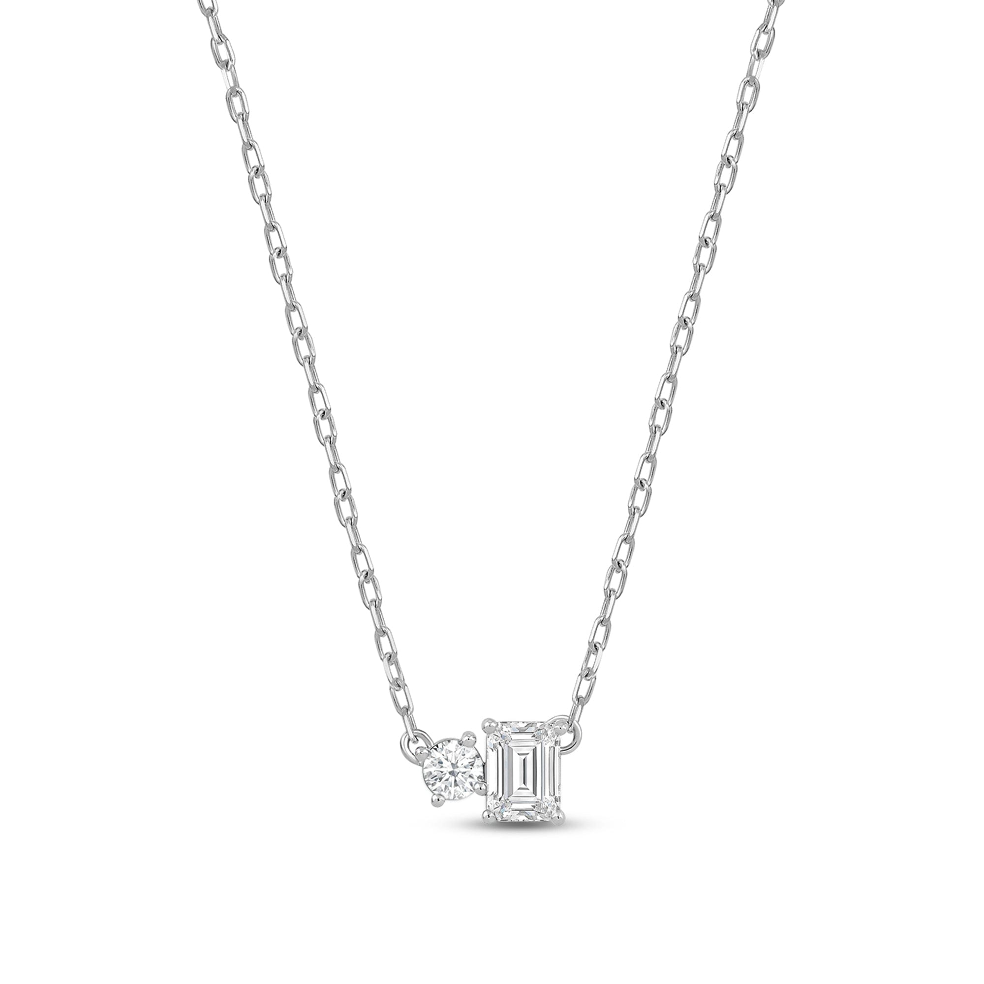 With Clarity Duet Emerald Necklace