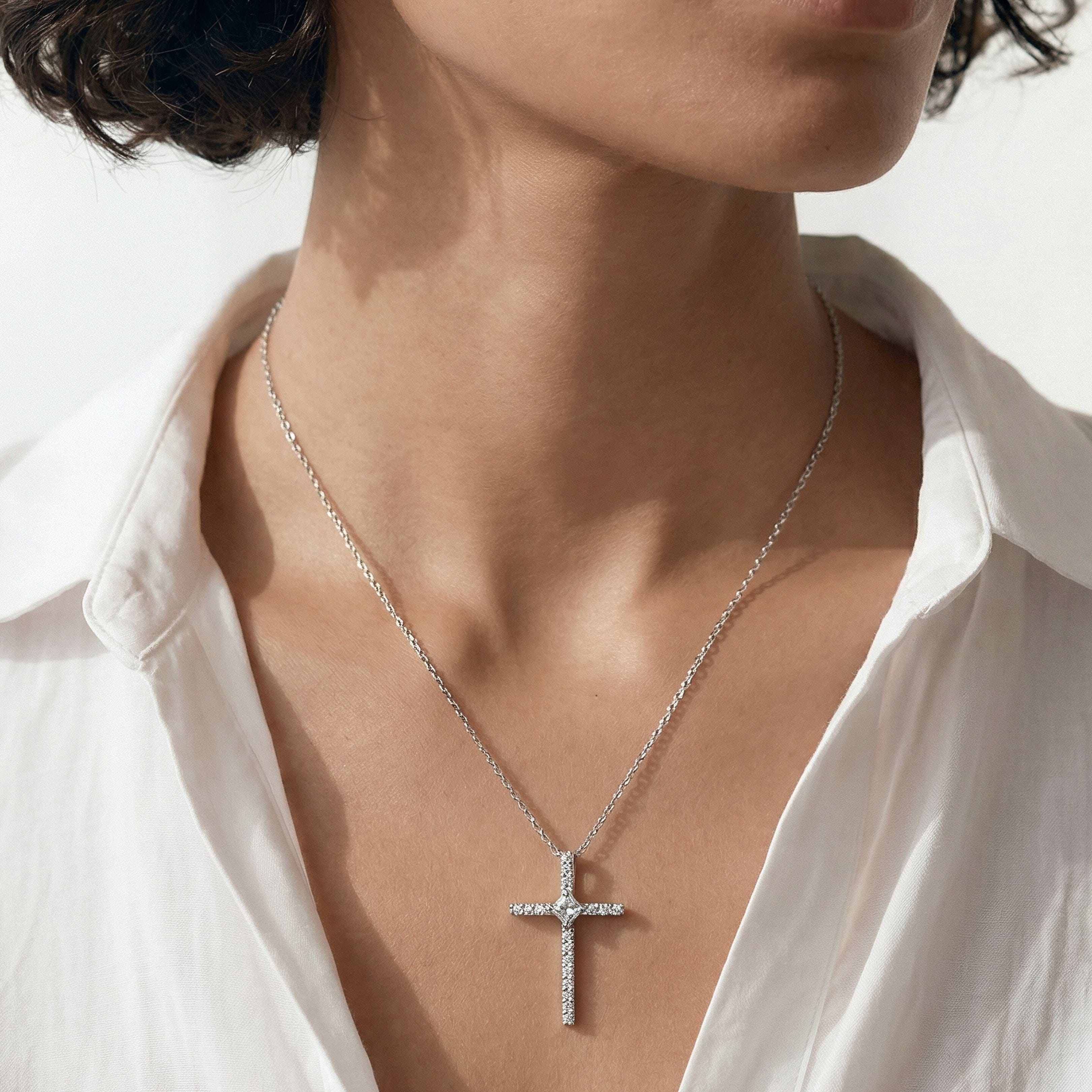 PRINCESS Kite Set Princess Lab Created Diamond Cross Pendant
