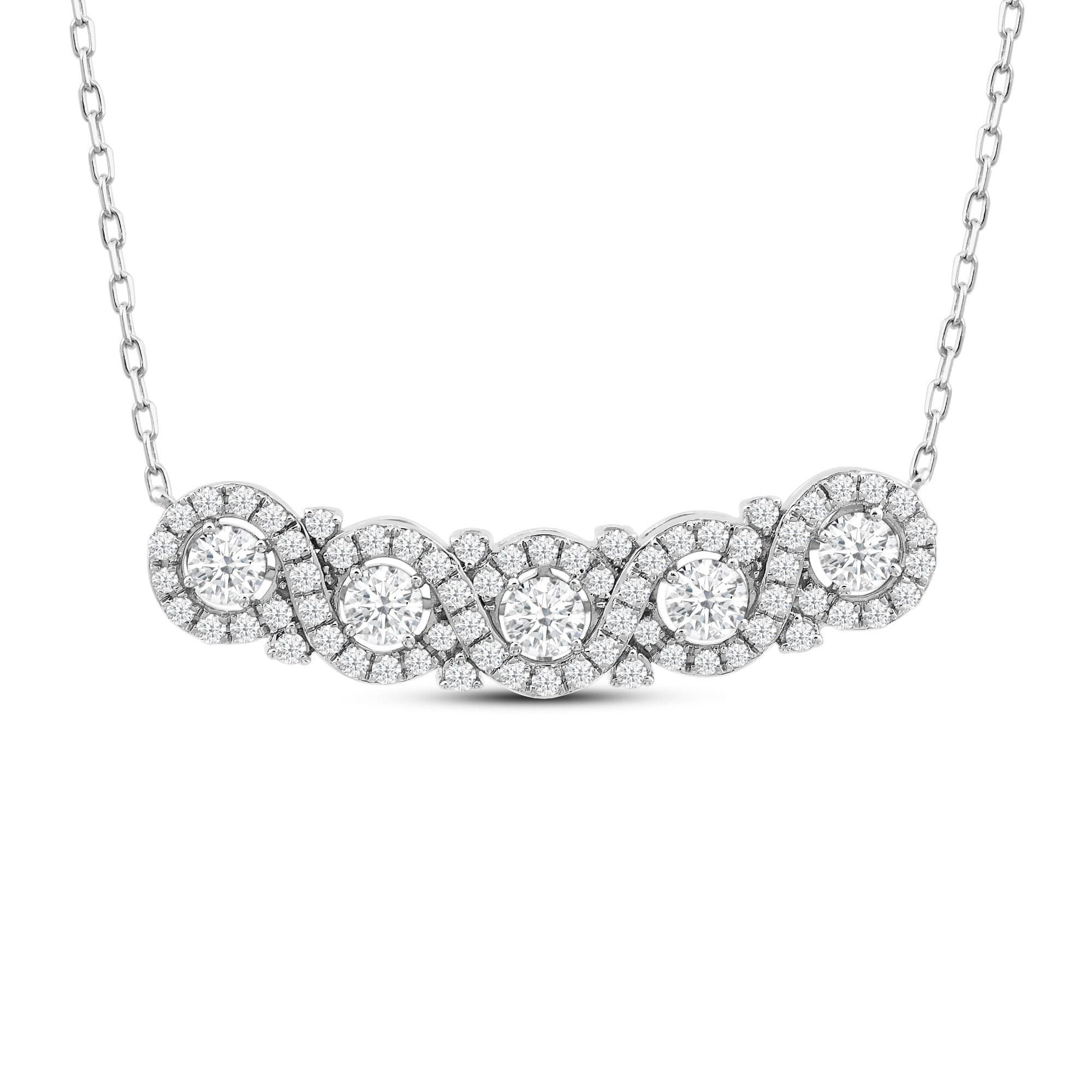 Vintage Halo Vintage Linked Five Stone Necklace