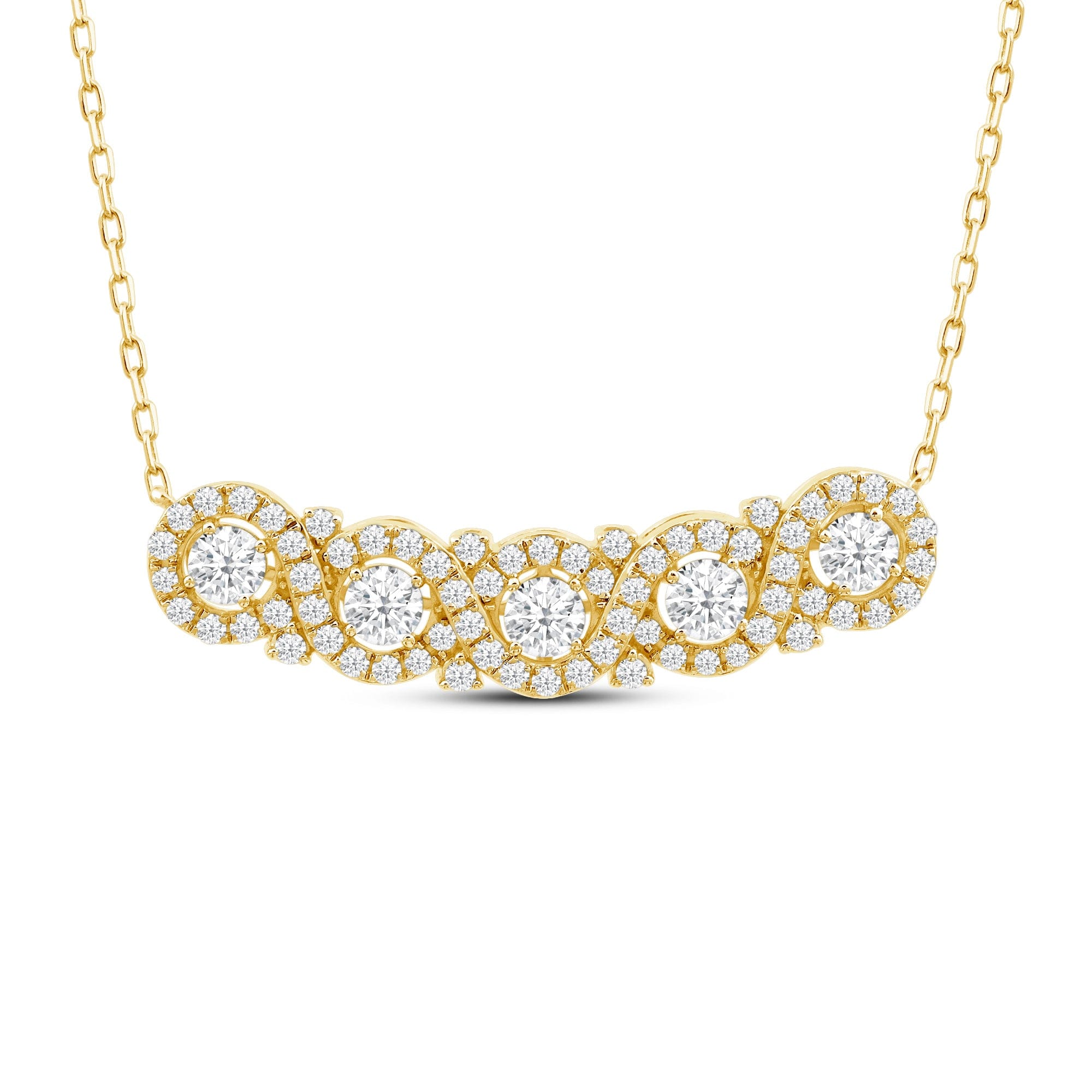Vintage Halo Vintage Linked Five Stone Necklace