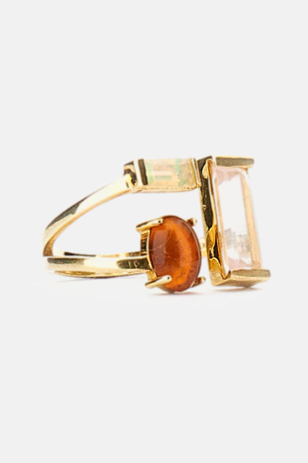 Aliita ANELLO DOBLE BAGUETTE OVAL ROSA