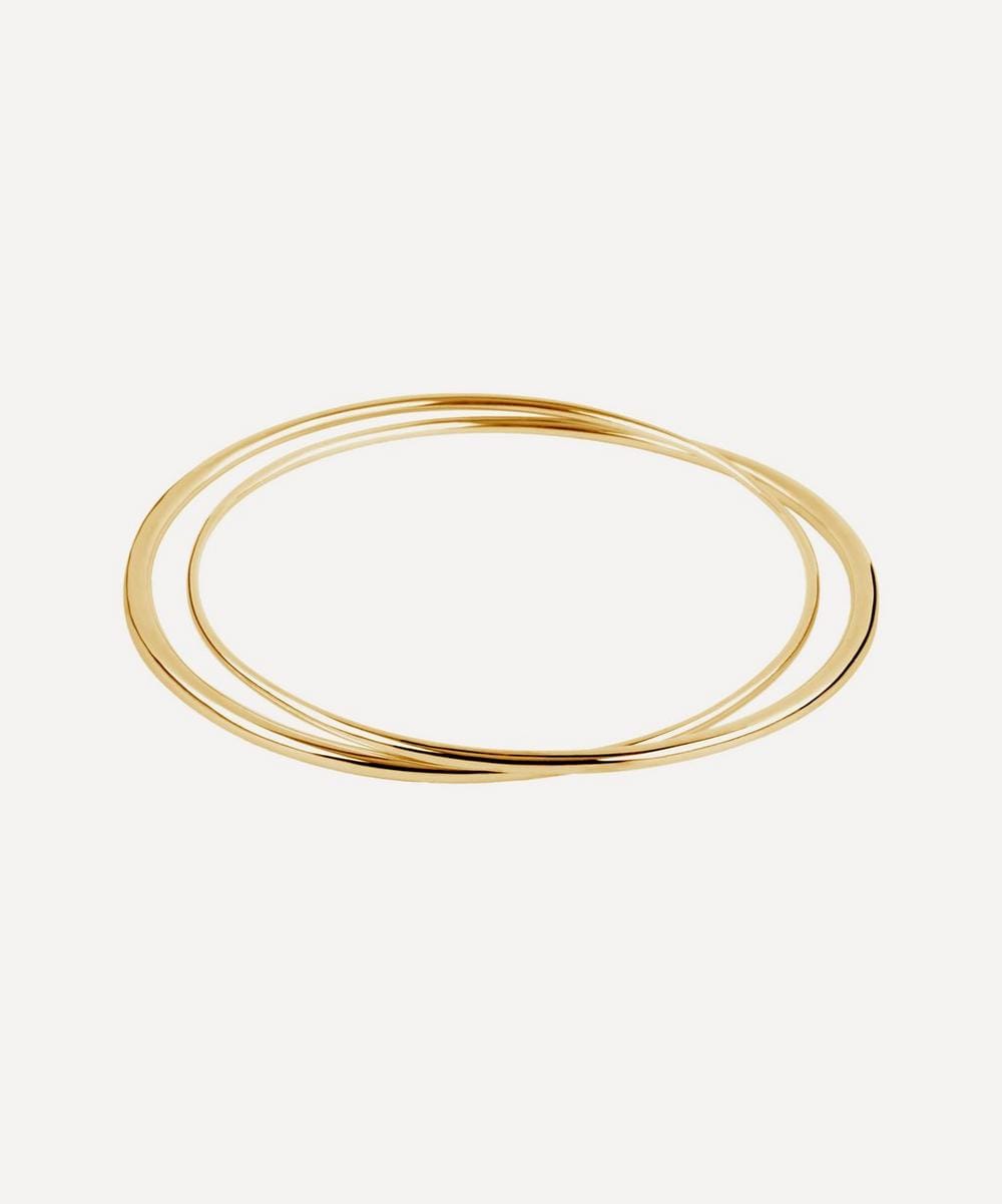 Dinny Hall Gold Plated Vermeil Silver Signature Double Bangle