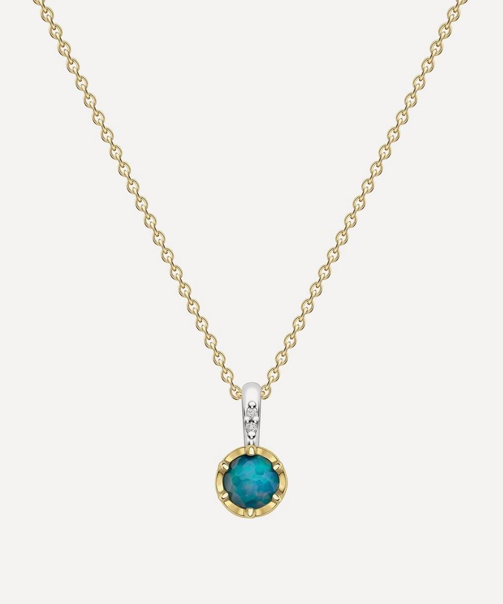 Dinny Hall 22ct Gold - Plated Vermeil Silver October Opal Birthstone Pendant Necklace