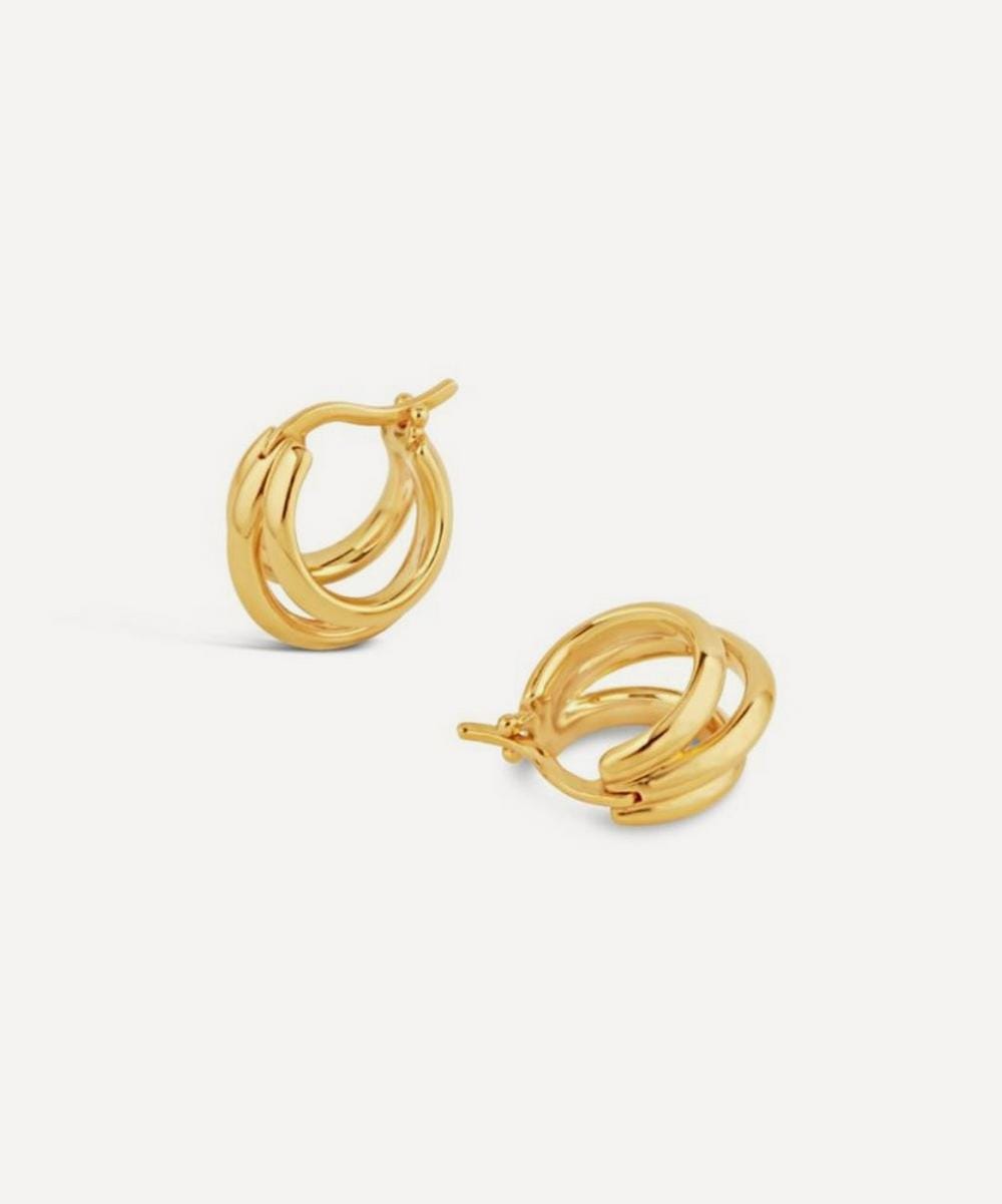 Dinny Hall 18ct Gold - Plated Vermeil Silver Signature Triple Huggie Hoop Earrings