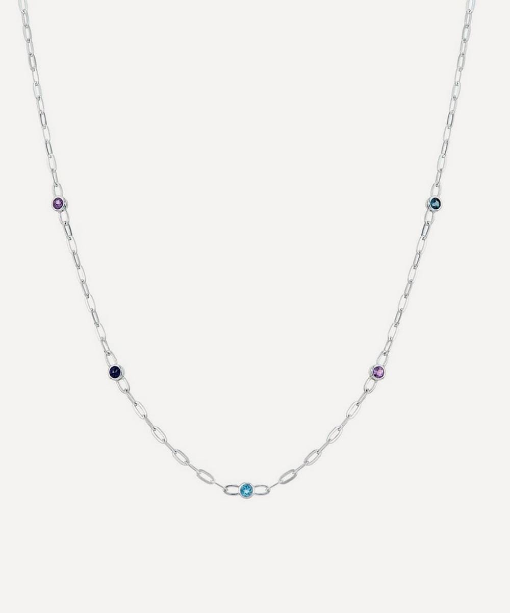 Dinny Hall Sterling Silver Coloured Gemstone Chain Necklace