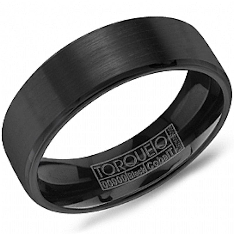 Crownring Crown Ring Black Cobalt Classic Wedding Band - CBB_9599