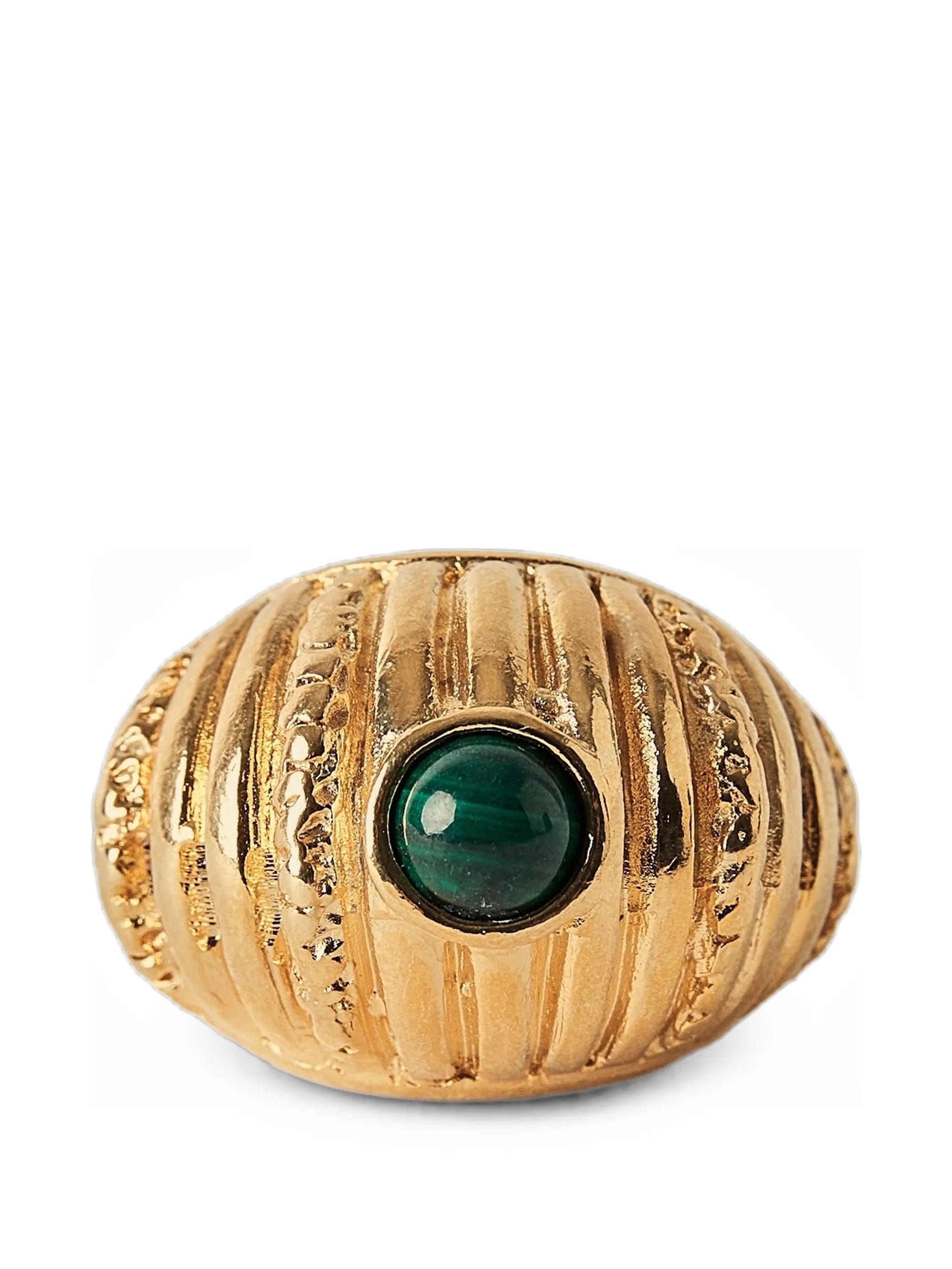 Paola Sighinolfi Small reef malachite ring