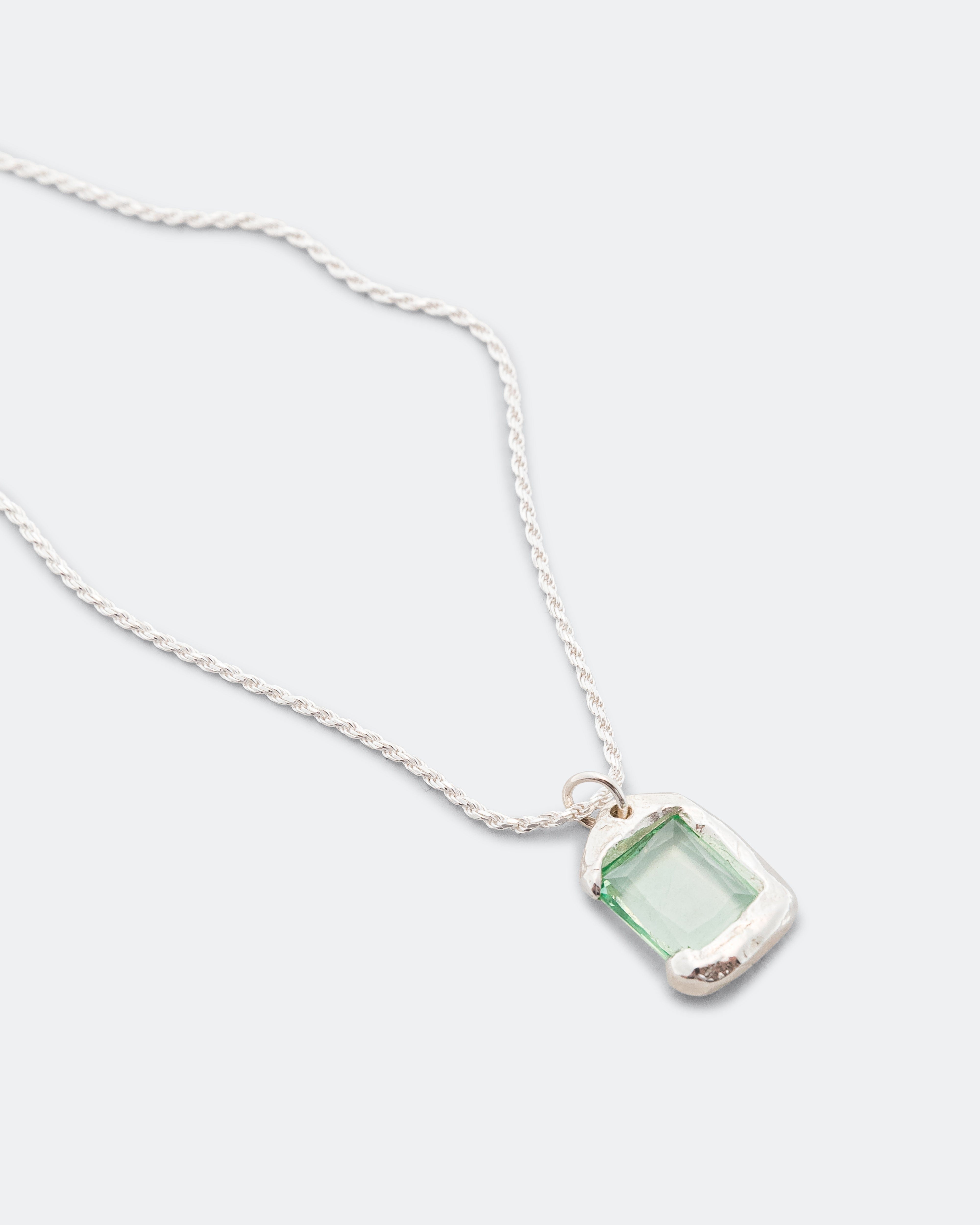Bleue Burnham Rose Pendant - Green/925 Silver