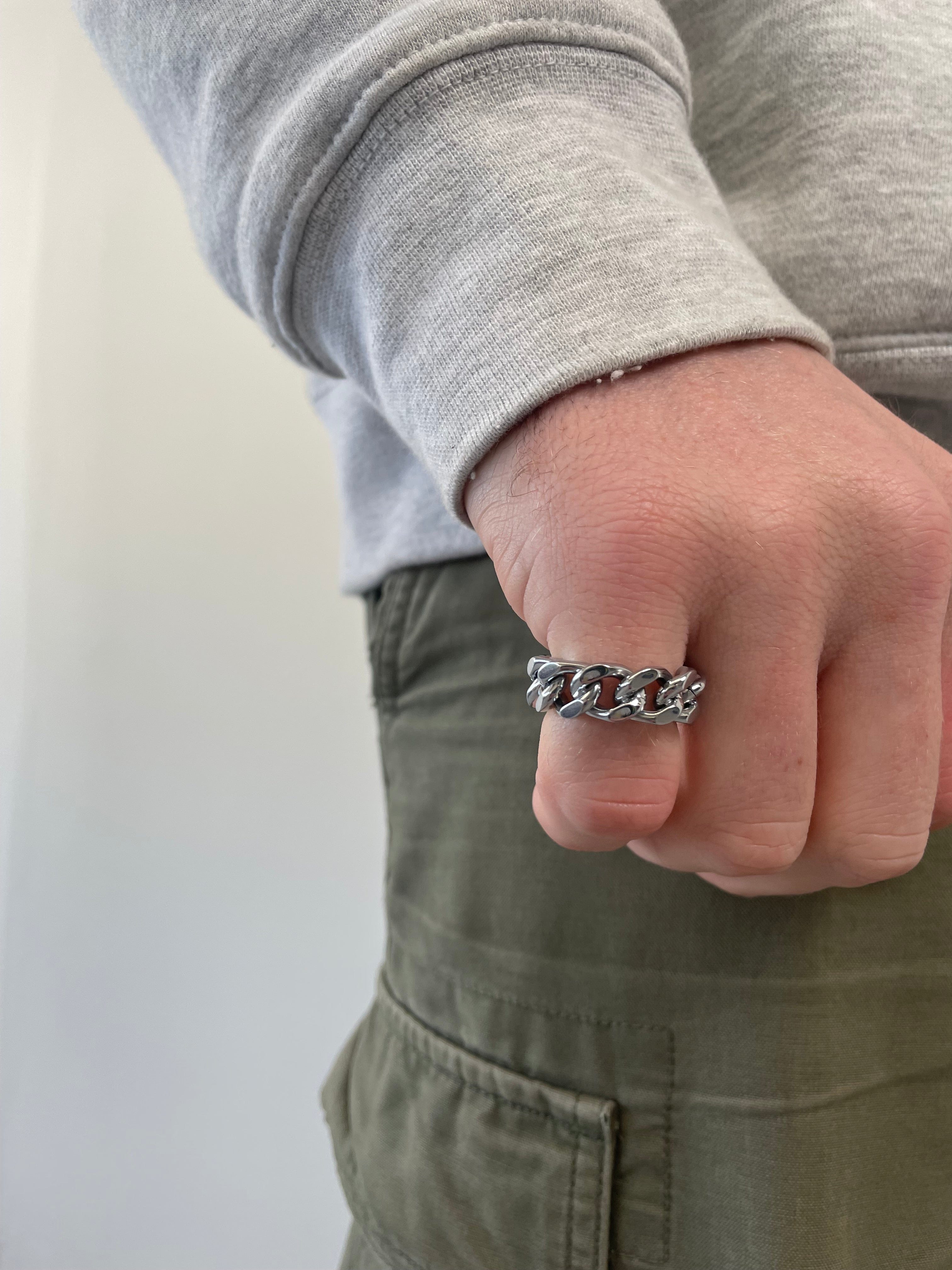 UN:IK Jewellery Cuban Ring - Gold / Silver