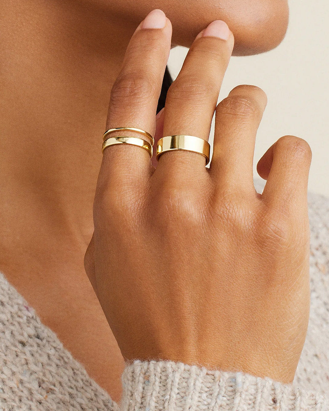Winter 2025 Fashion Rose Ring Set