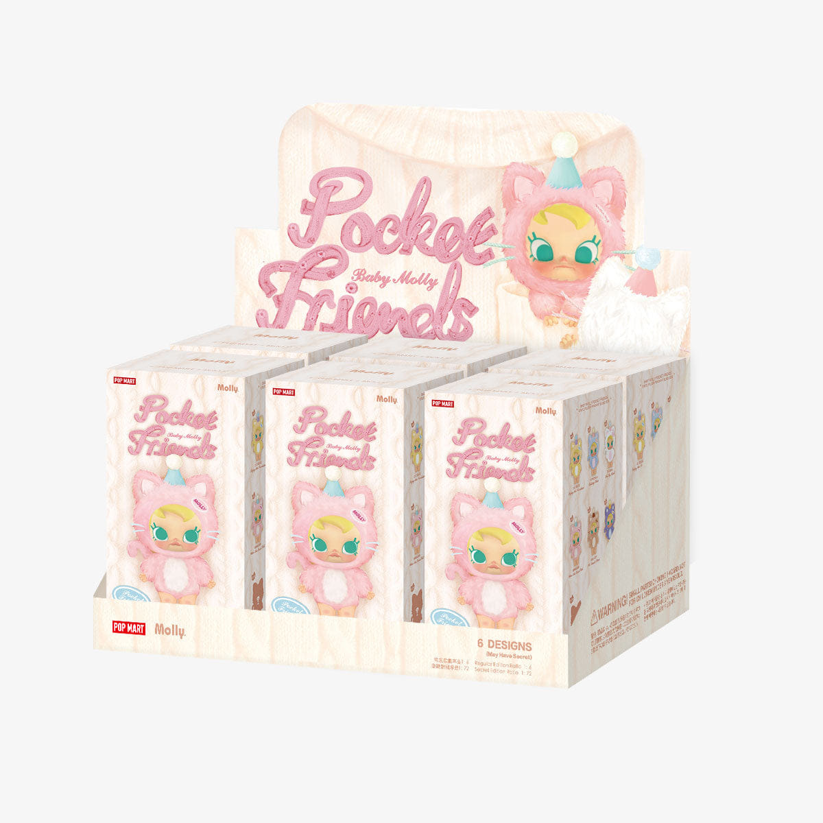 Ralphie's Funhouse POPMART BABY MOLLY Pocket Friends Series Vinyl Plush Pendant Blind Box