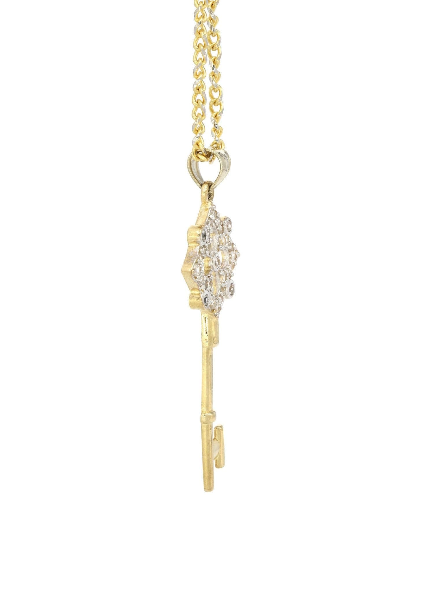 Manufacturer 1 10K Yellow Gold Fancy Link Key Necklace | Appx. 9.3 Gram