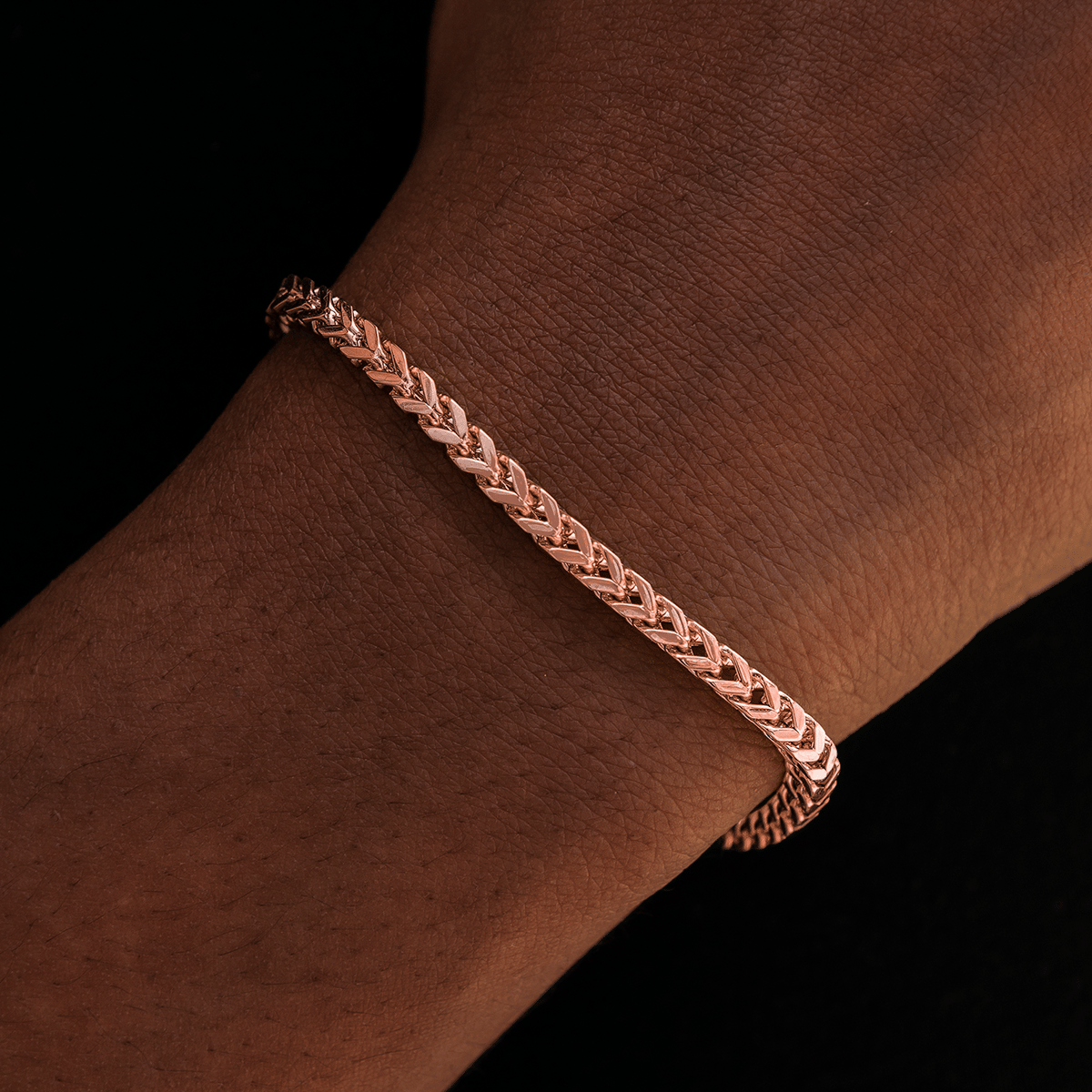 GLD Women Franco Bracelet in Rose Gold - 3 mm