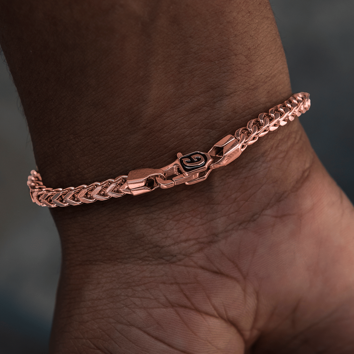 GLD Women Franco Bracelet in Rose Gold - 3 mm