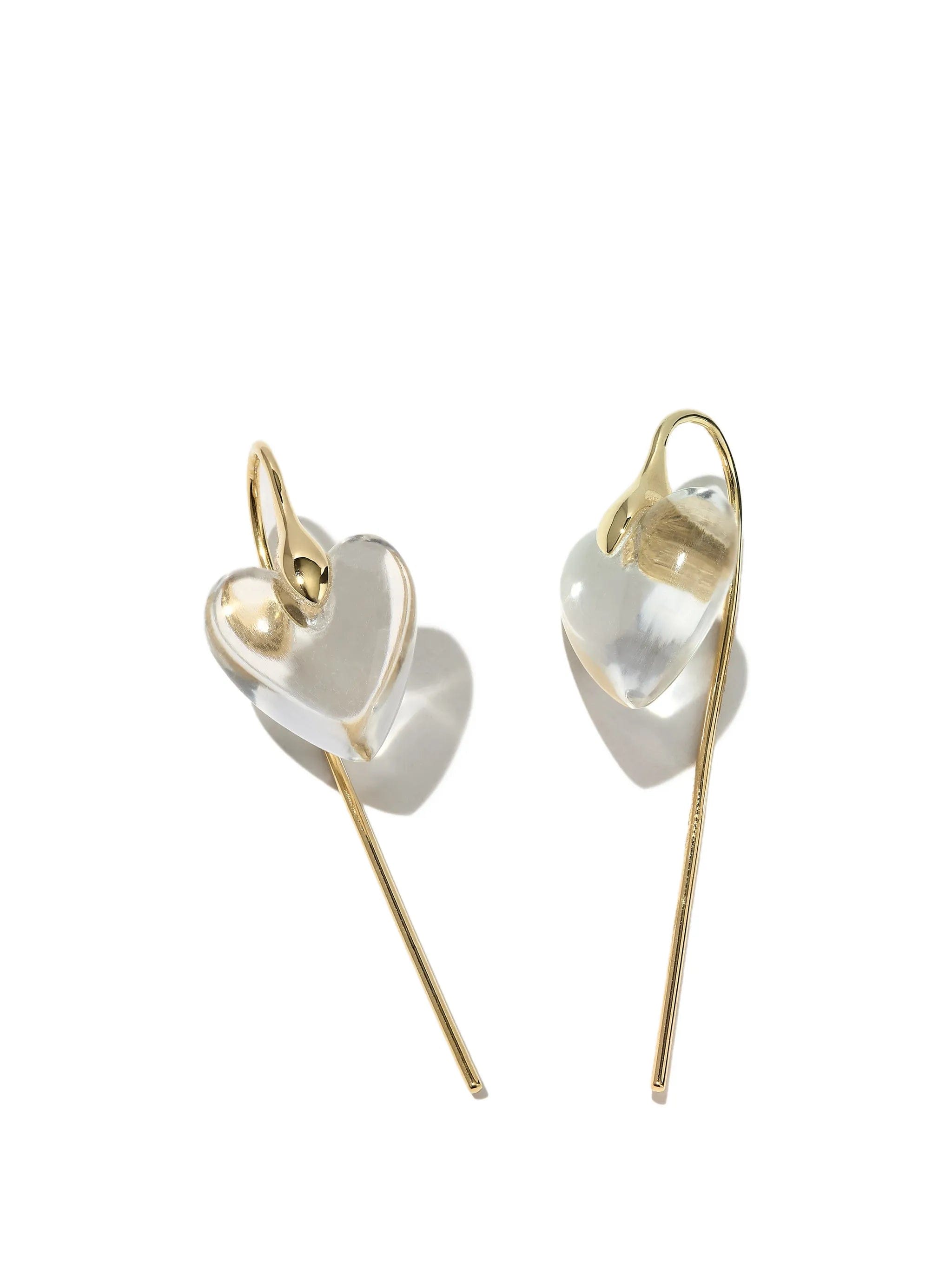 Otiumberg Heart quartz earrings