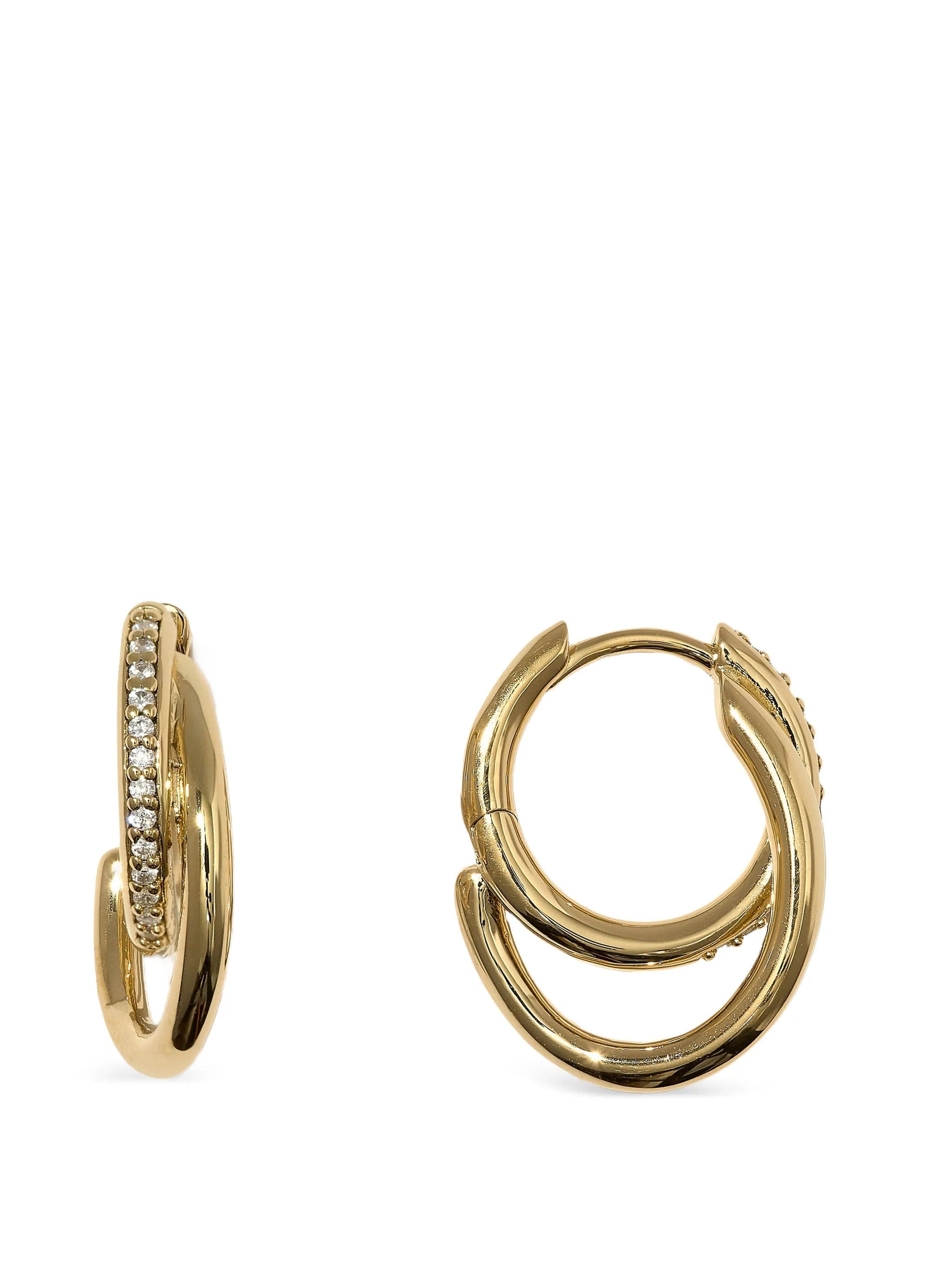 Otiumberg small Pavé Spiralis earrings