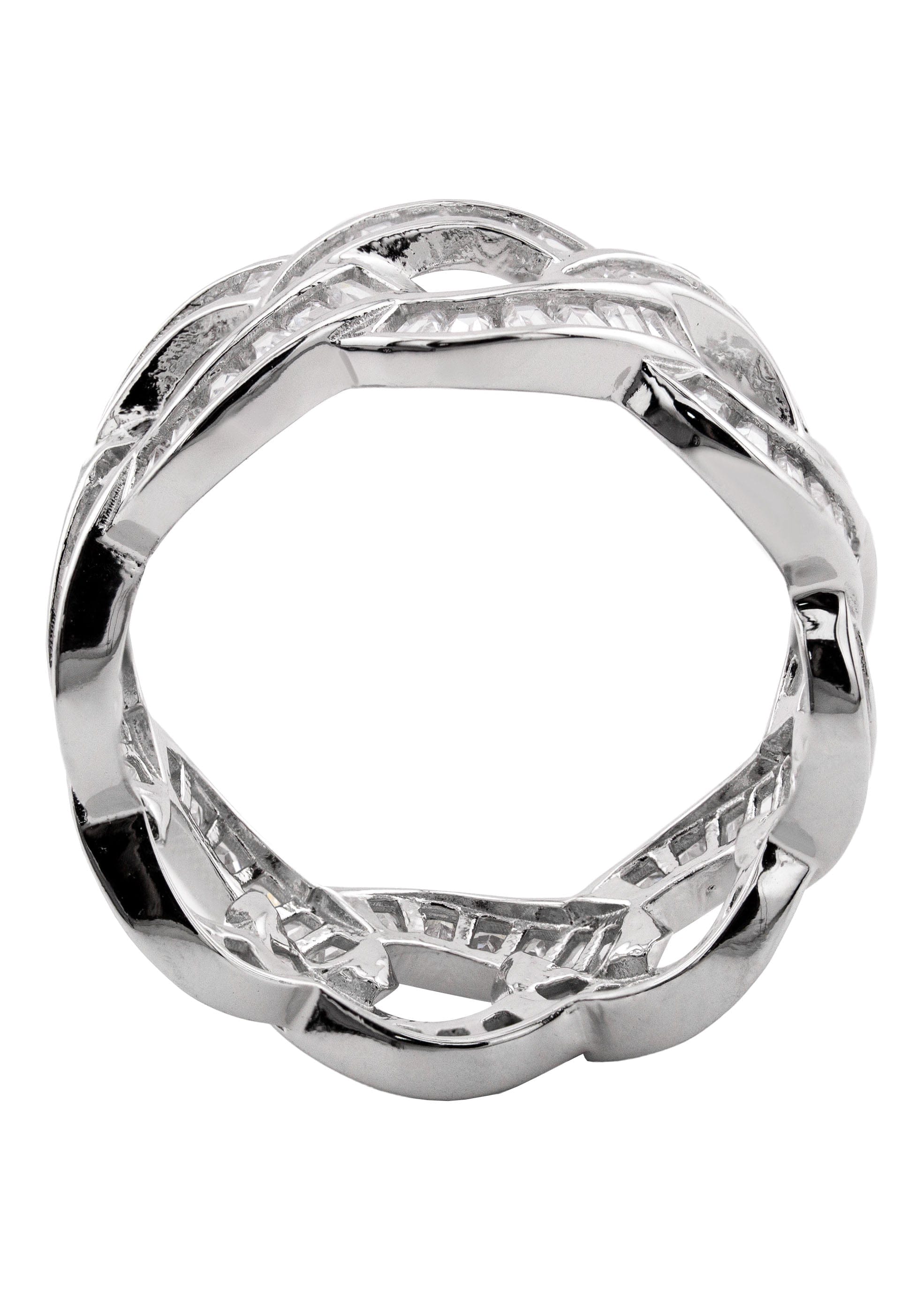 Manufacturer 43 Mens Silver Baguette Cuban Ring | Appx 5.5 Grams