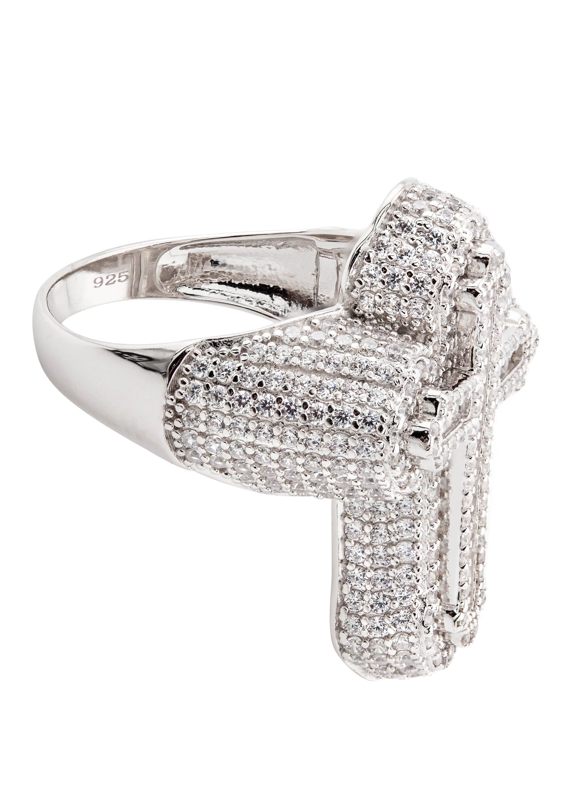 Manufacturer 43 Mens Silver Baguette Cross Ring | Appx 11.3 Grams
