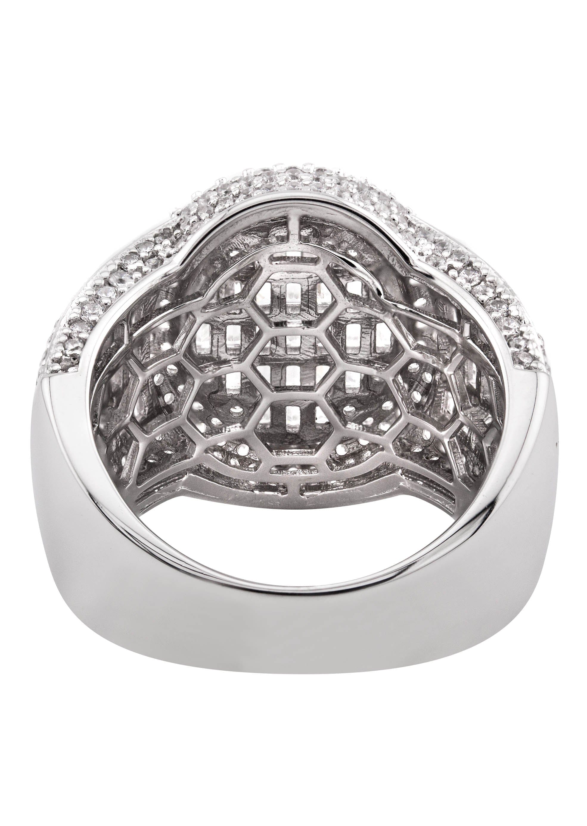 Manufacturer 43 Mens Silver Baguette Ring | Appx 12.7 Grams