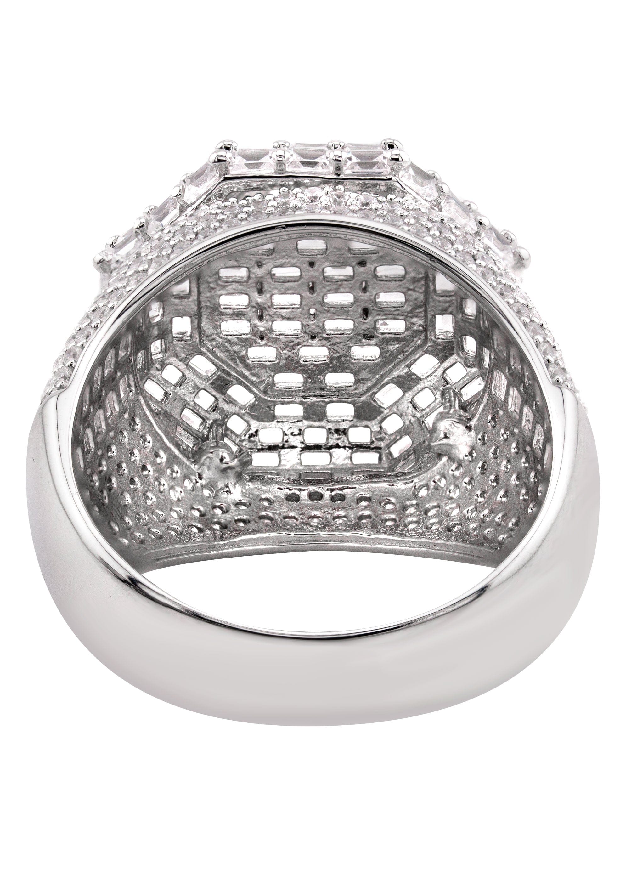 Manufacturer 43 Mens Silver Baguette Signet Ring | Appx 10.6 Grams