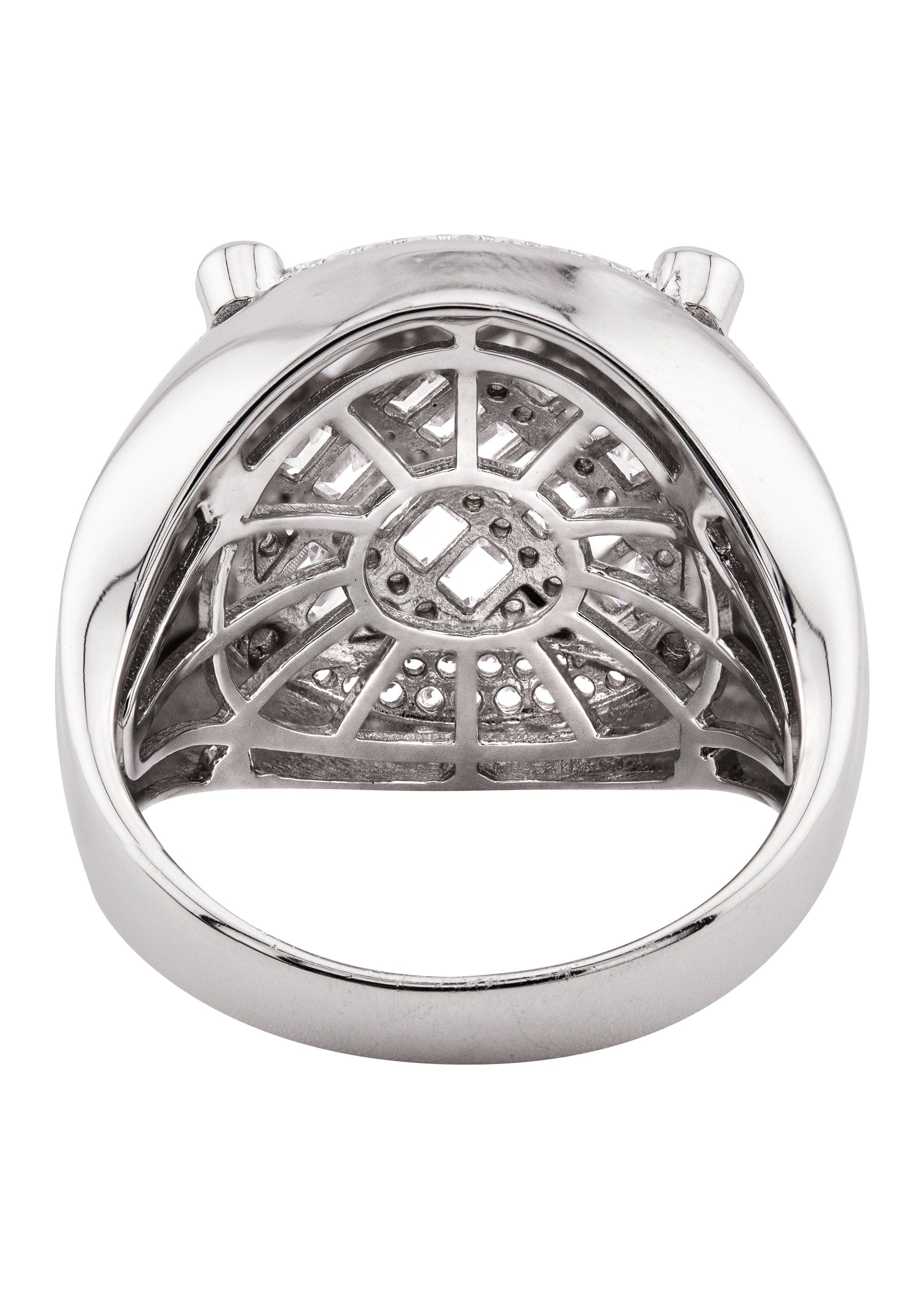 Manufacturer 43 Mens Silver Baguette Pinky Ring | Appx 10.6 Grams