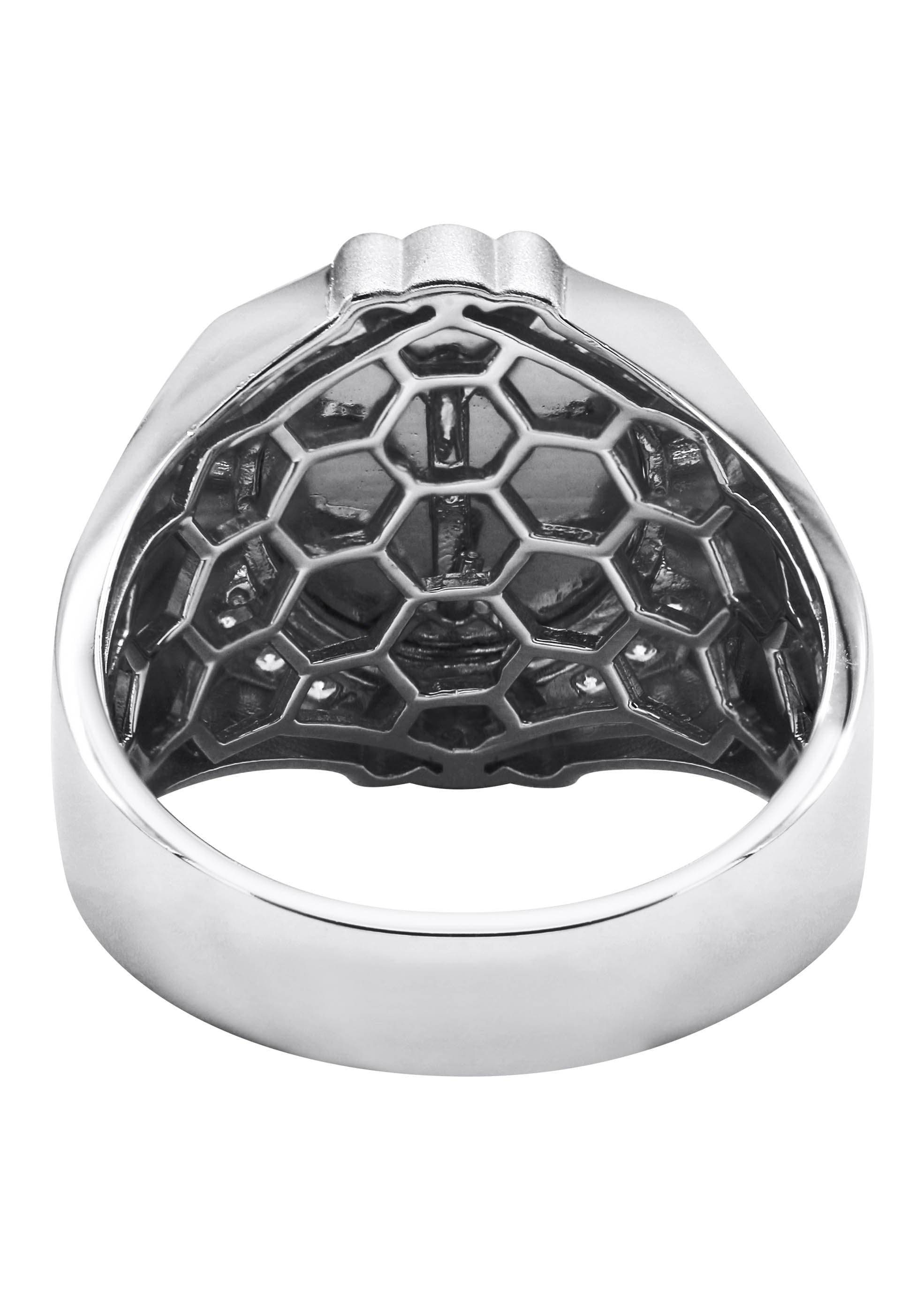 Manufacturer 43 Mens Silver Dollar Sign Signet Ring | Appx 9.3 Grams