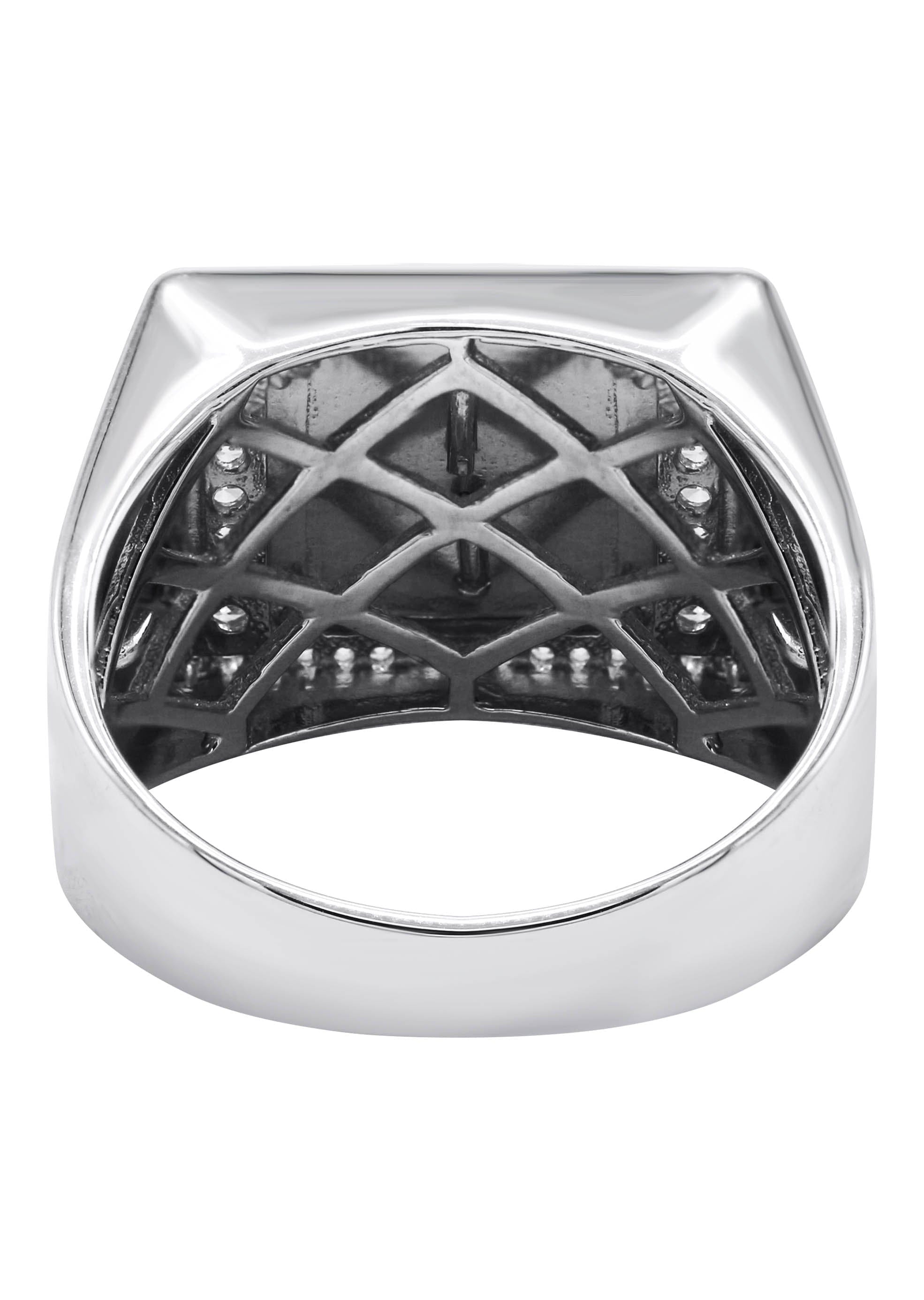 Manufacturer 43 Mens Silver Mason Signet Ring | Appx 7.8 Grams