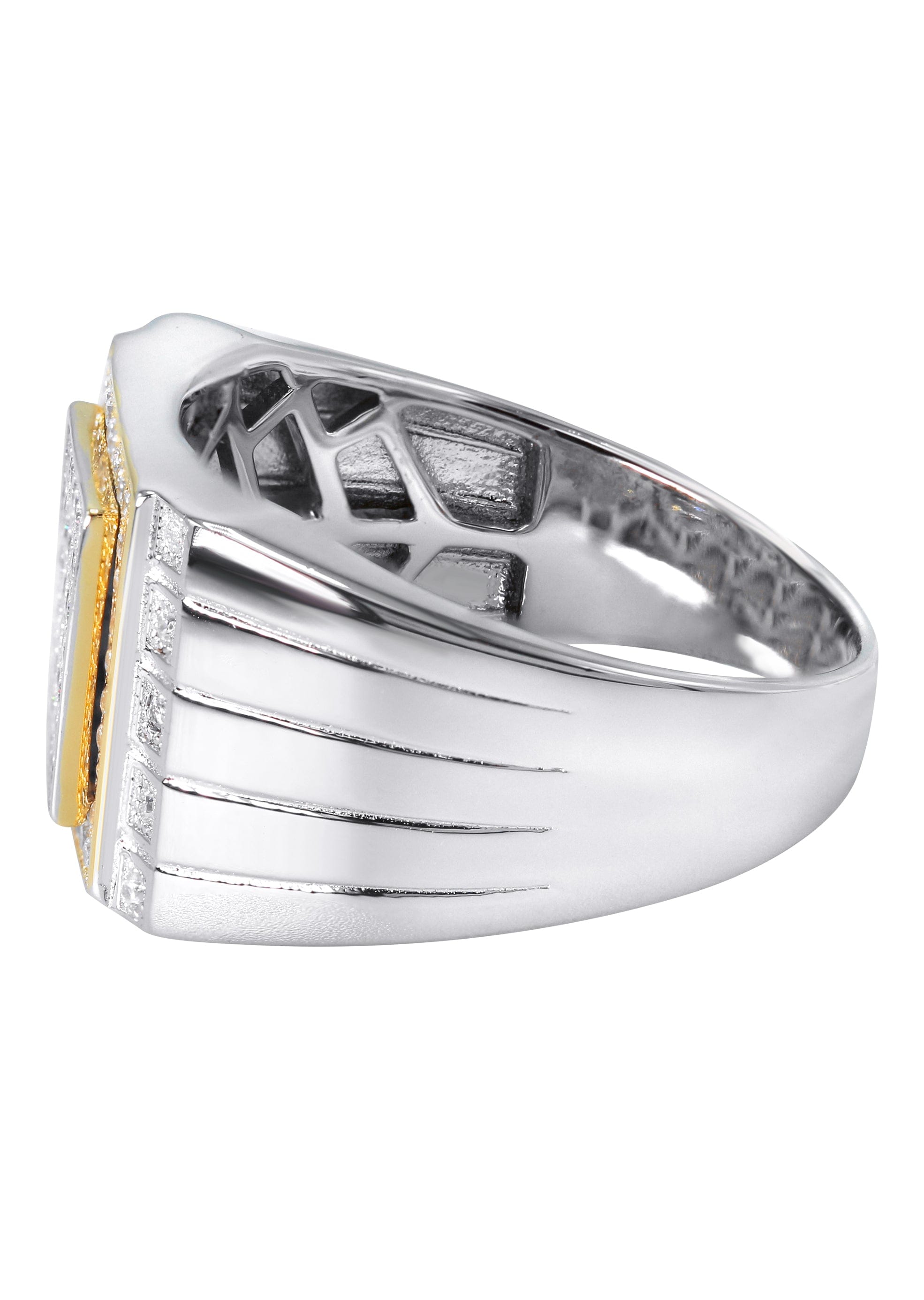 Manufacturer 43 Mens Silver CZ Pinky Ring | Appx 7.4 Grams