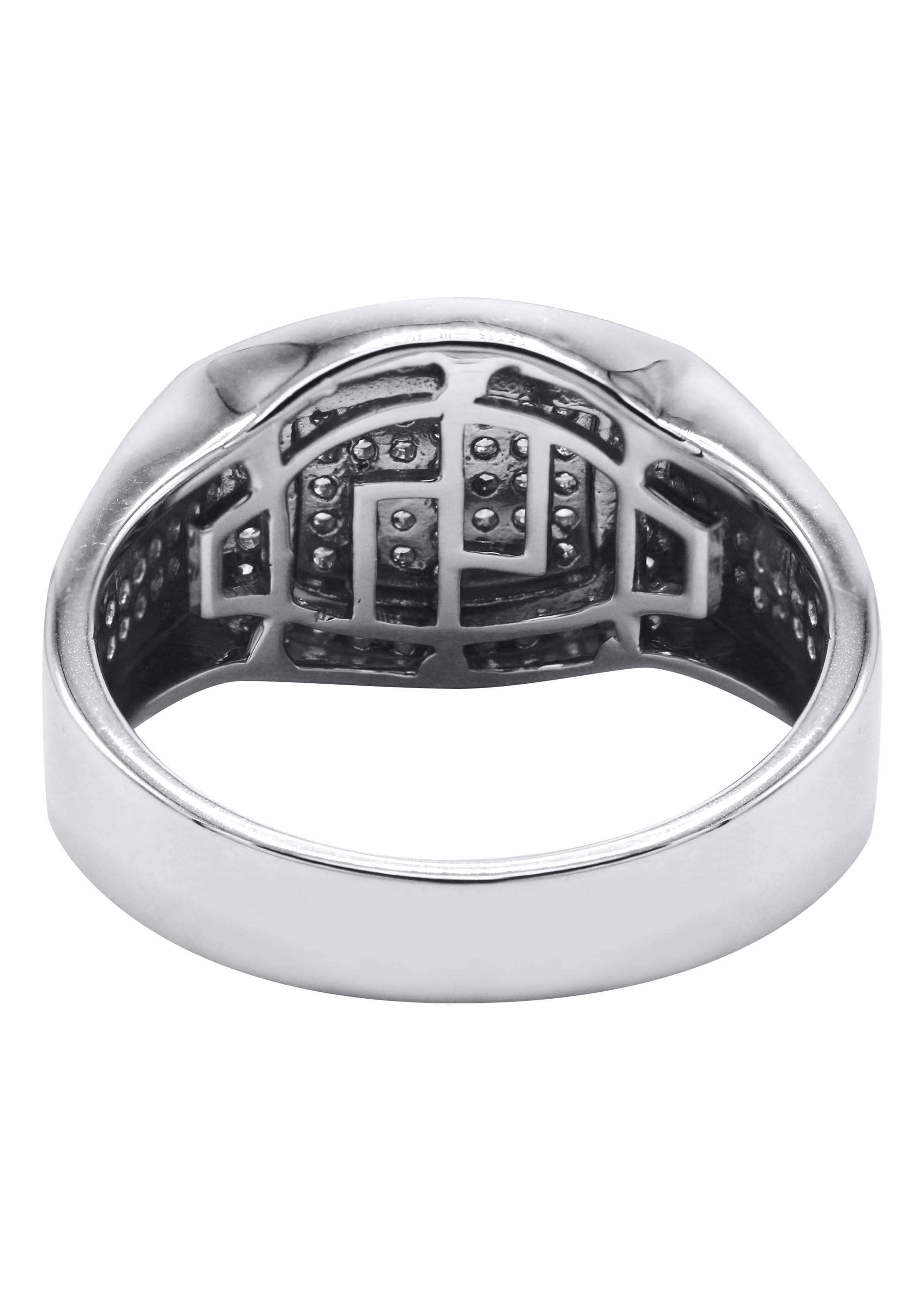 Manufacturer 43 Mens Silver CZ Pinky Ring | Appx 6.4 Grams