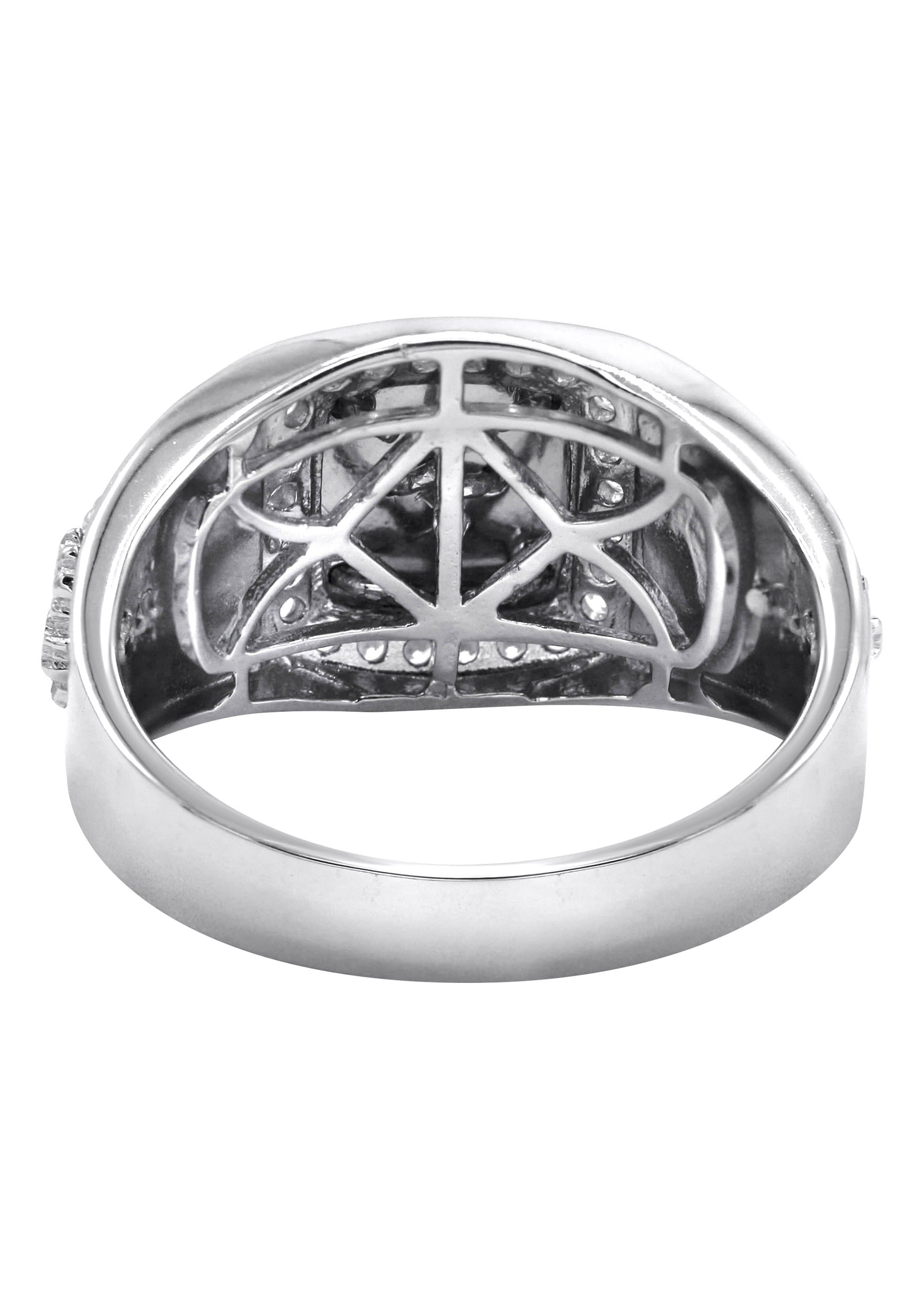 Manufacturer 43 Mens Silver Crown Signet Ring | Appx 6.2 Grams