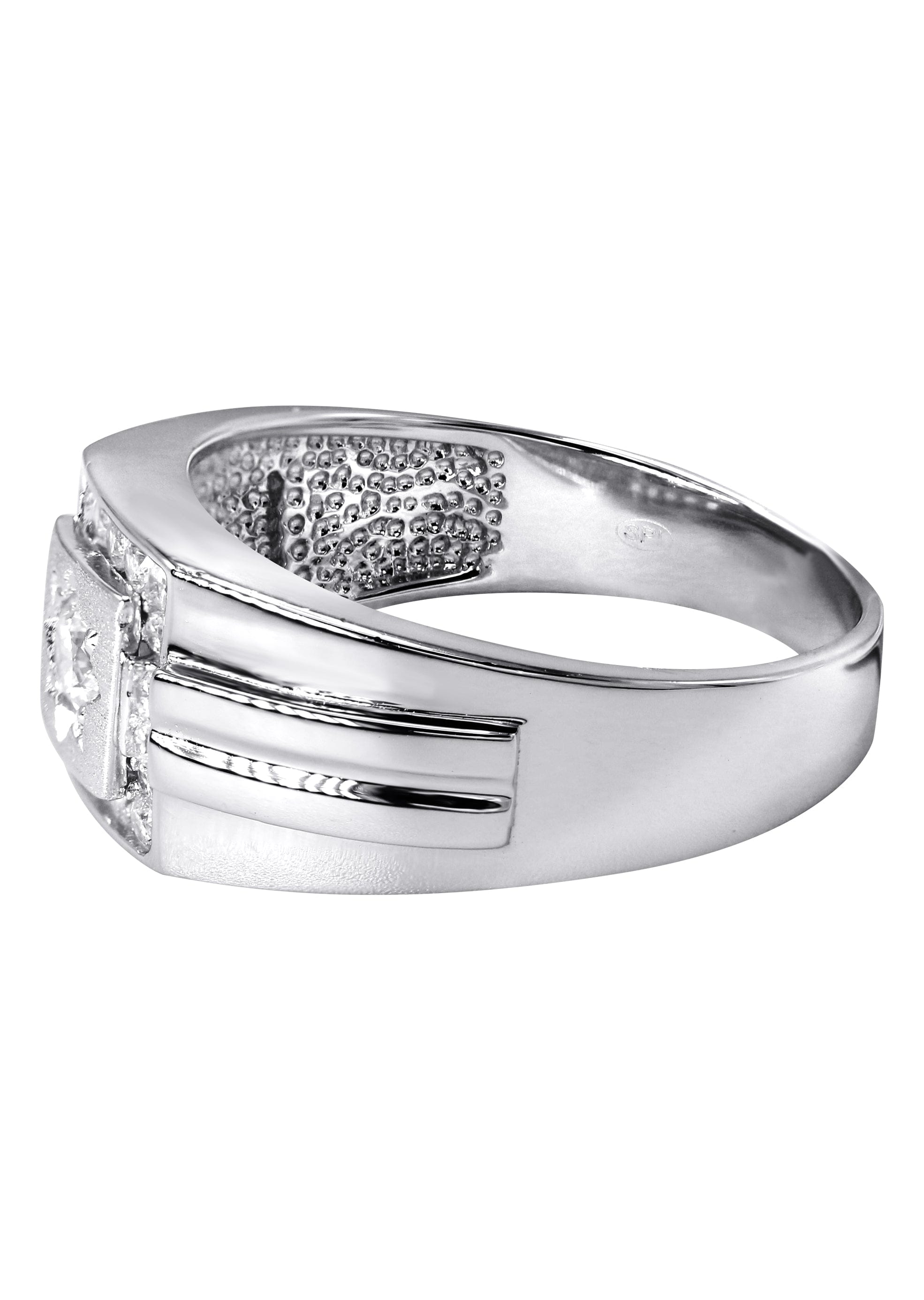 Manufacturer 43 Mens Silver CZ Star Pinky Ring | Appx 5.7 Grams